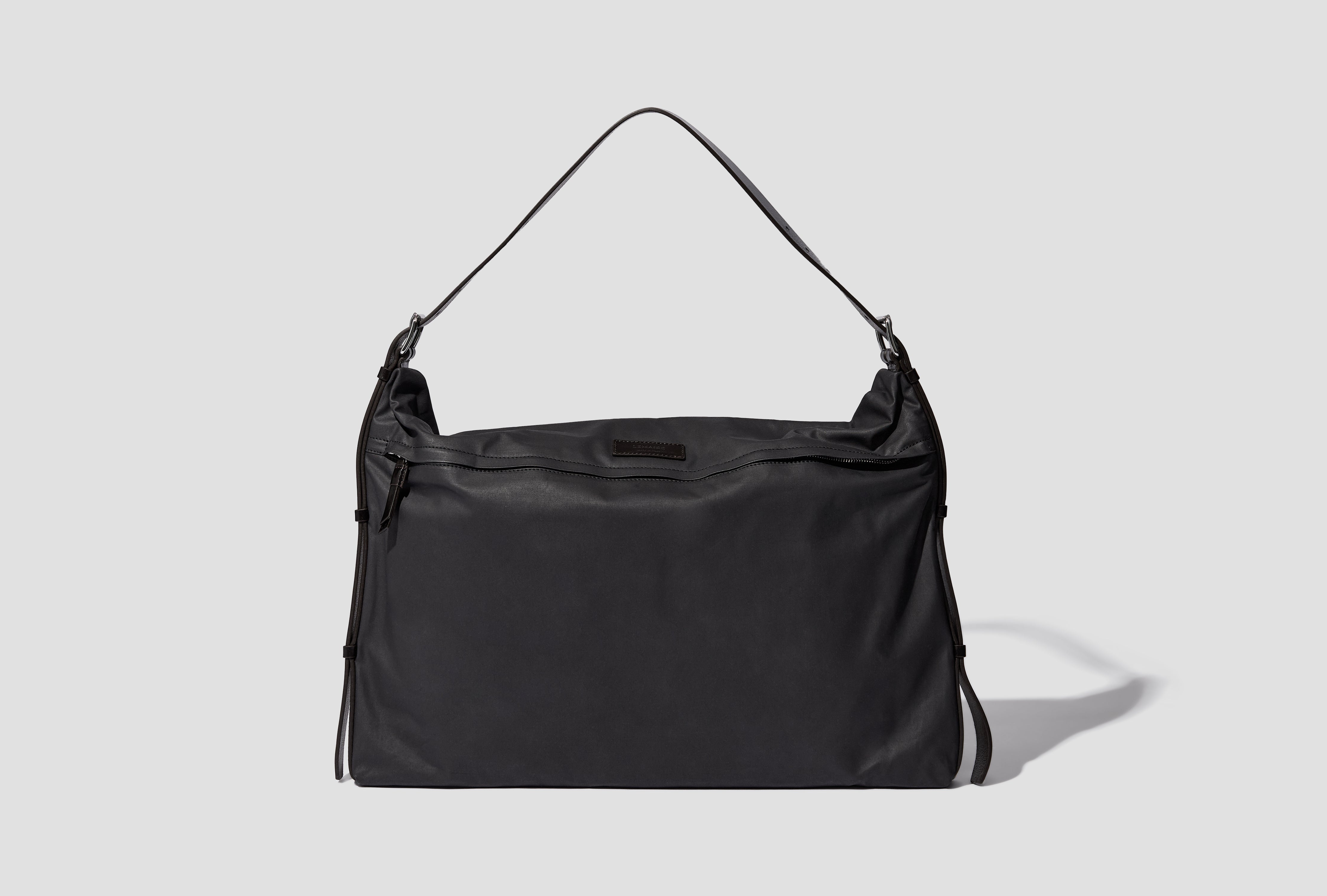 TRENCH POCKET MEDIUM BAG - WATER REPELLENT RESINATED COTTON BG0168 LF1571 Black