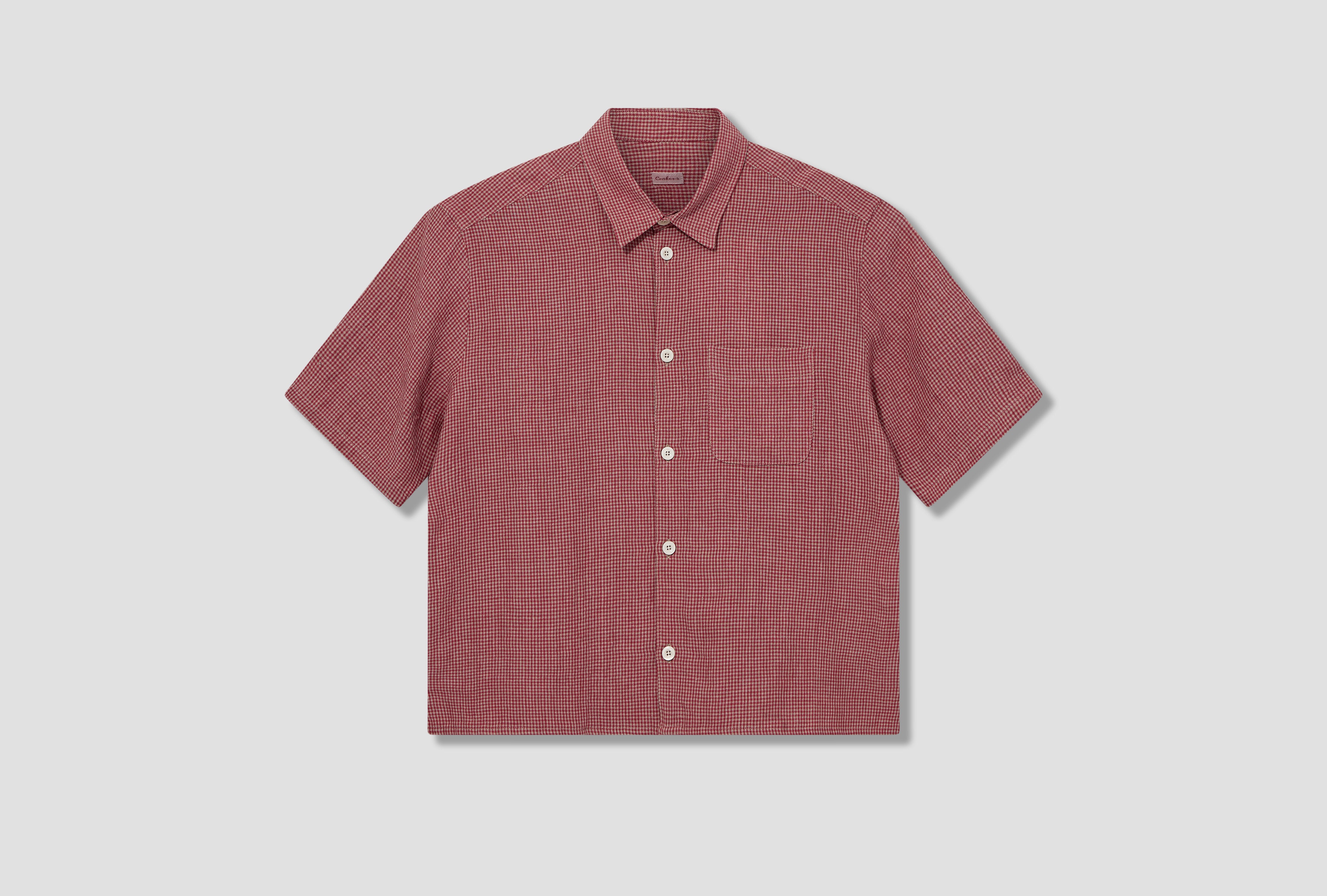 SHORT SLEEVE RELAXED FARMER SHIRT - REDDEN SS-026-010A
