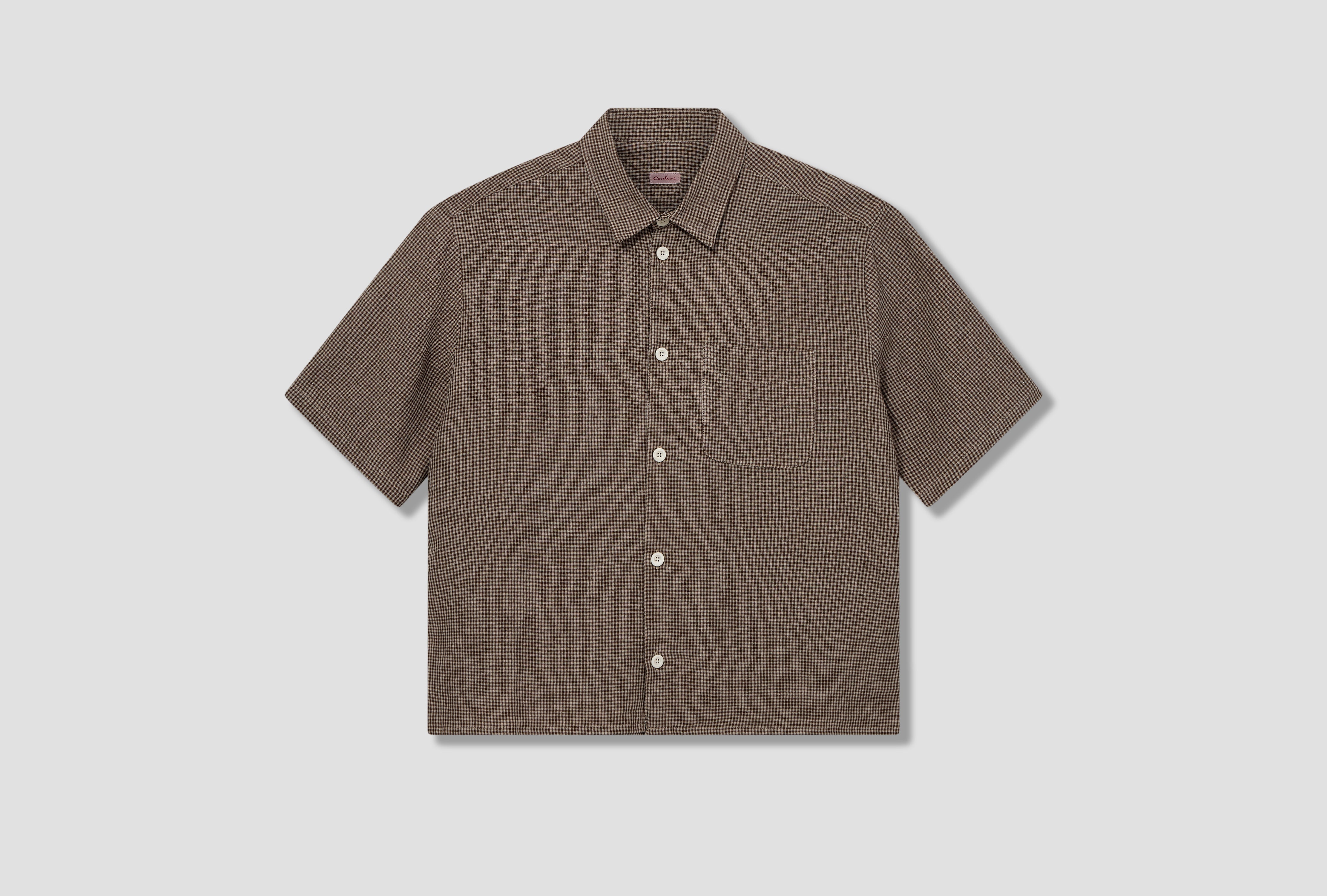 SHORT SLEEVE RELAXED FARMER SHIRT - STRAW SS-026-010B