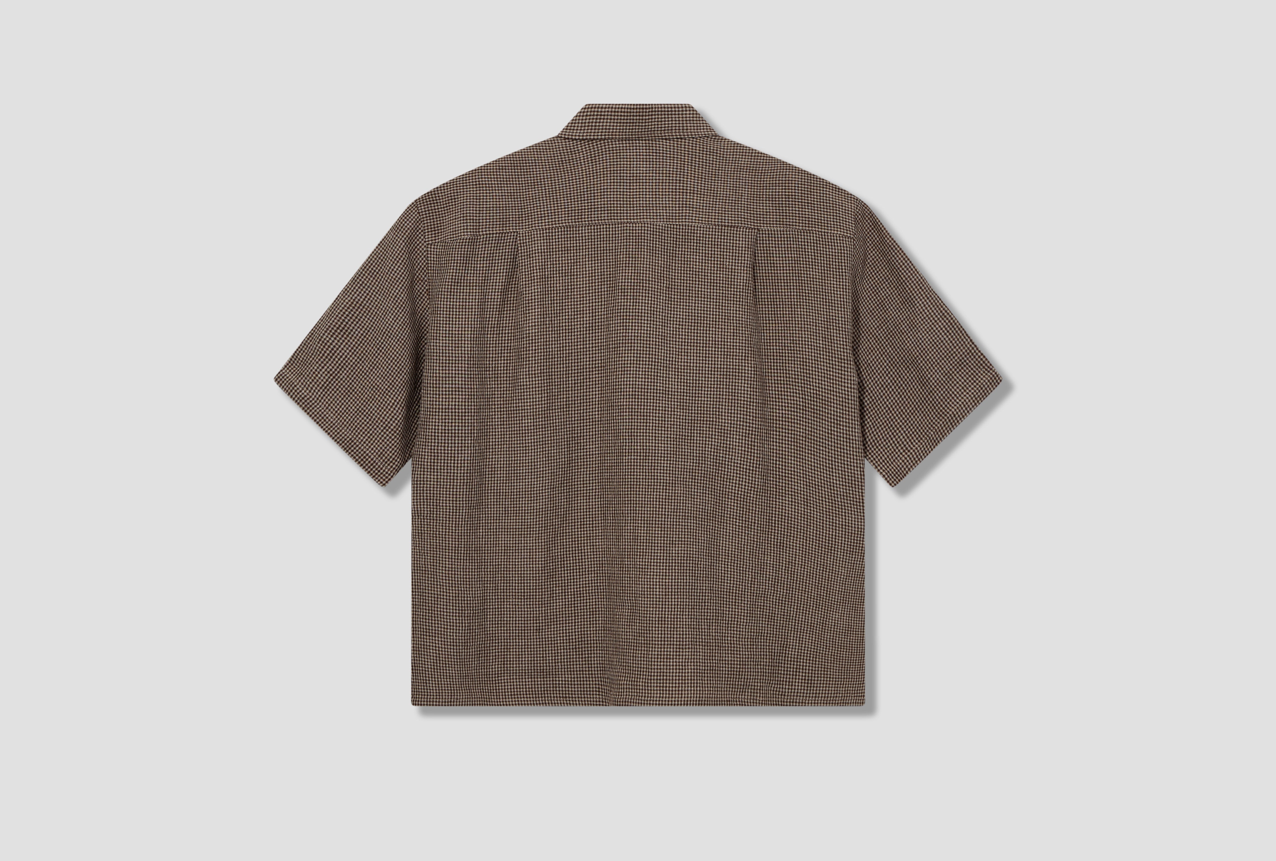 SHORT SLEEVE RELAXED FARMER SHIRT - STRAW SS-026-010B
