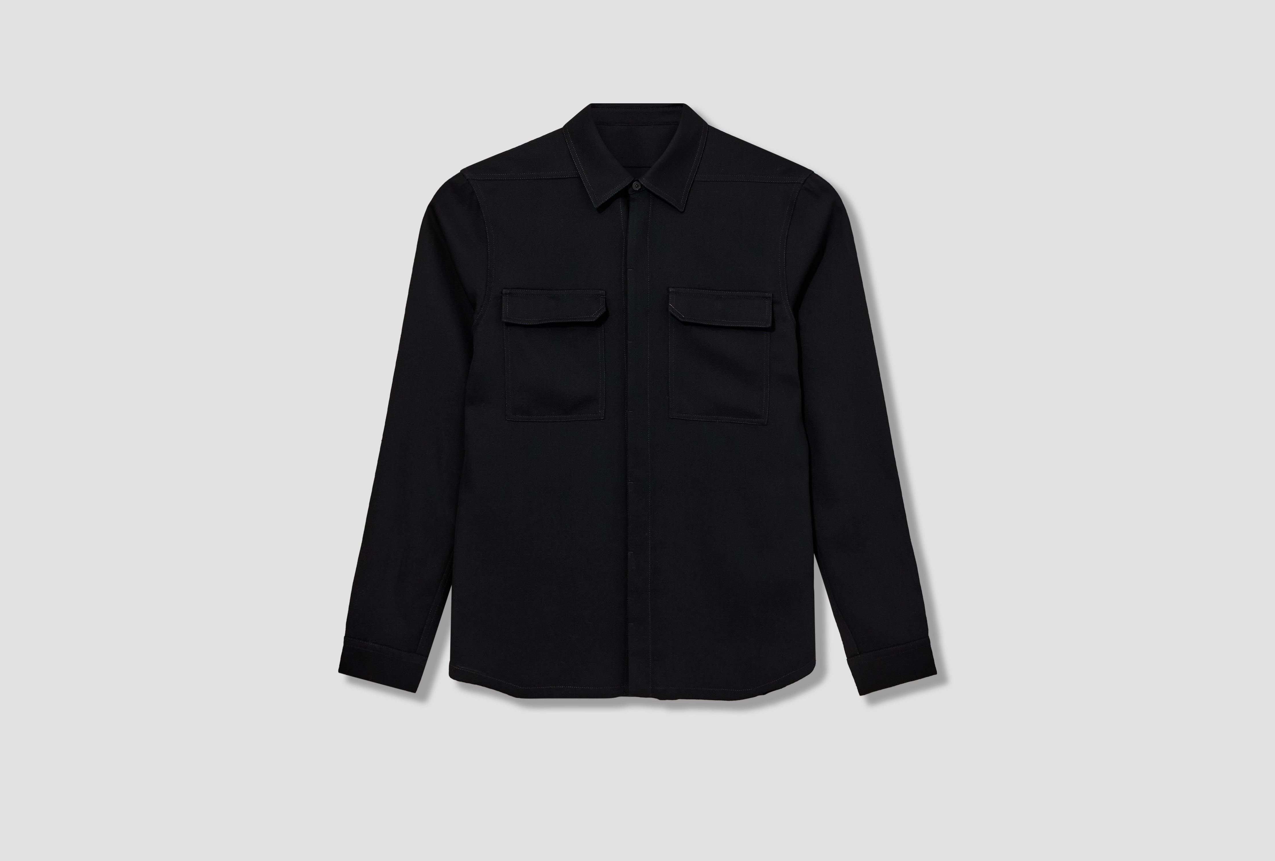 WORK SHIRT - TWISTED WOOL / BLACK RU01F2291 WT