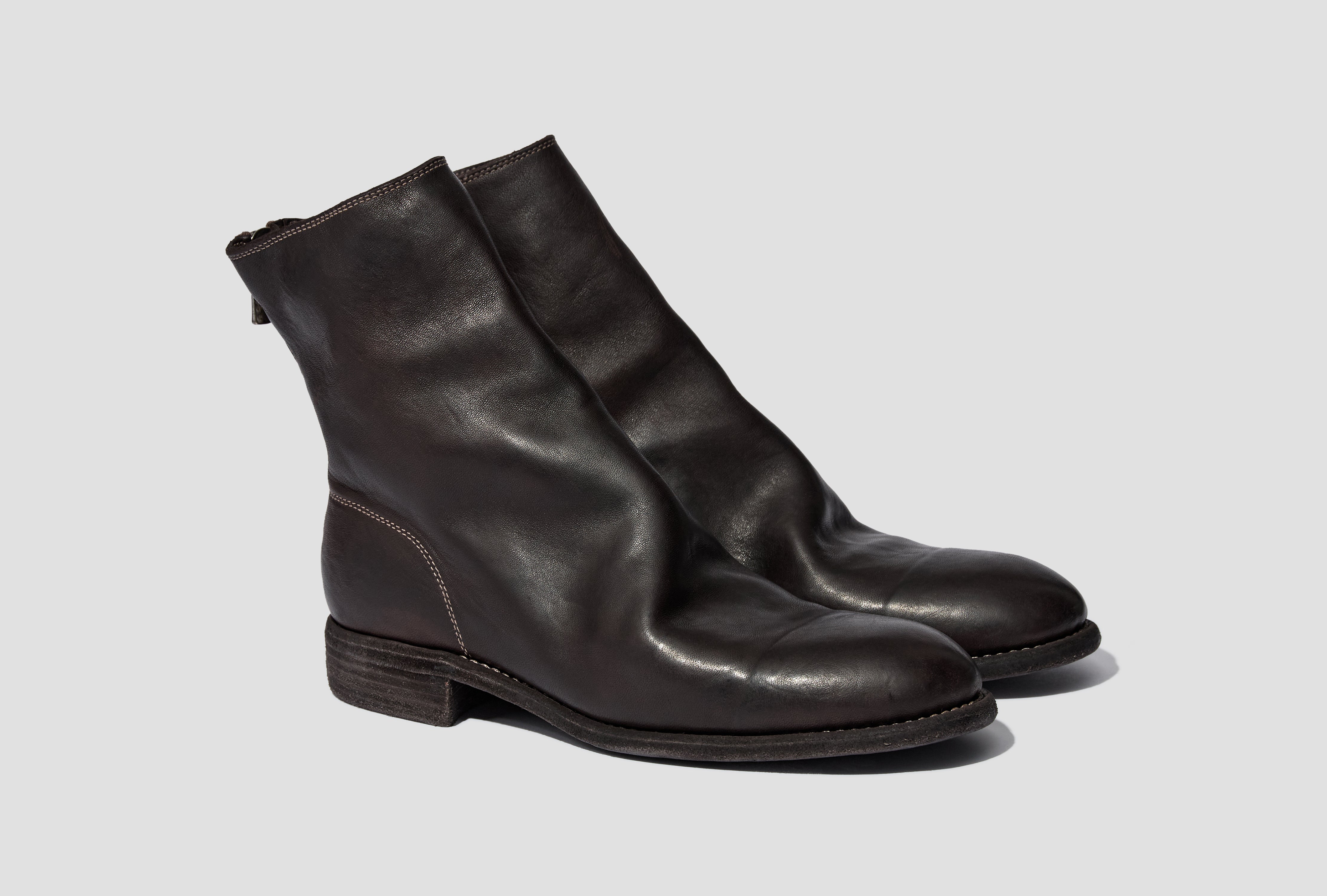 BACK ZIP BOOT - HORSE FULL GRAIN CV / SOLE LEATHER - CV60T 986X