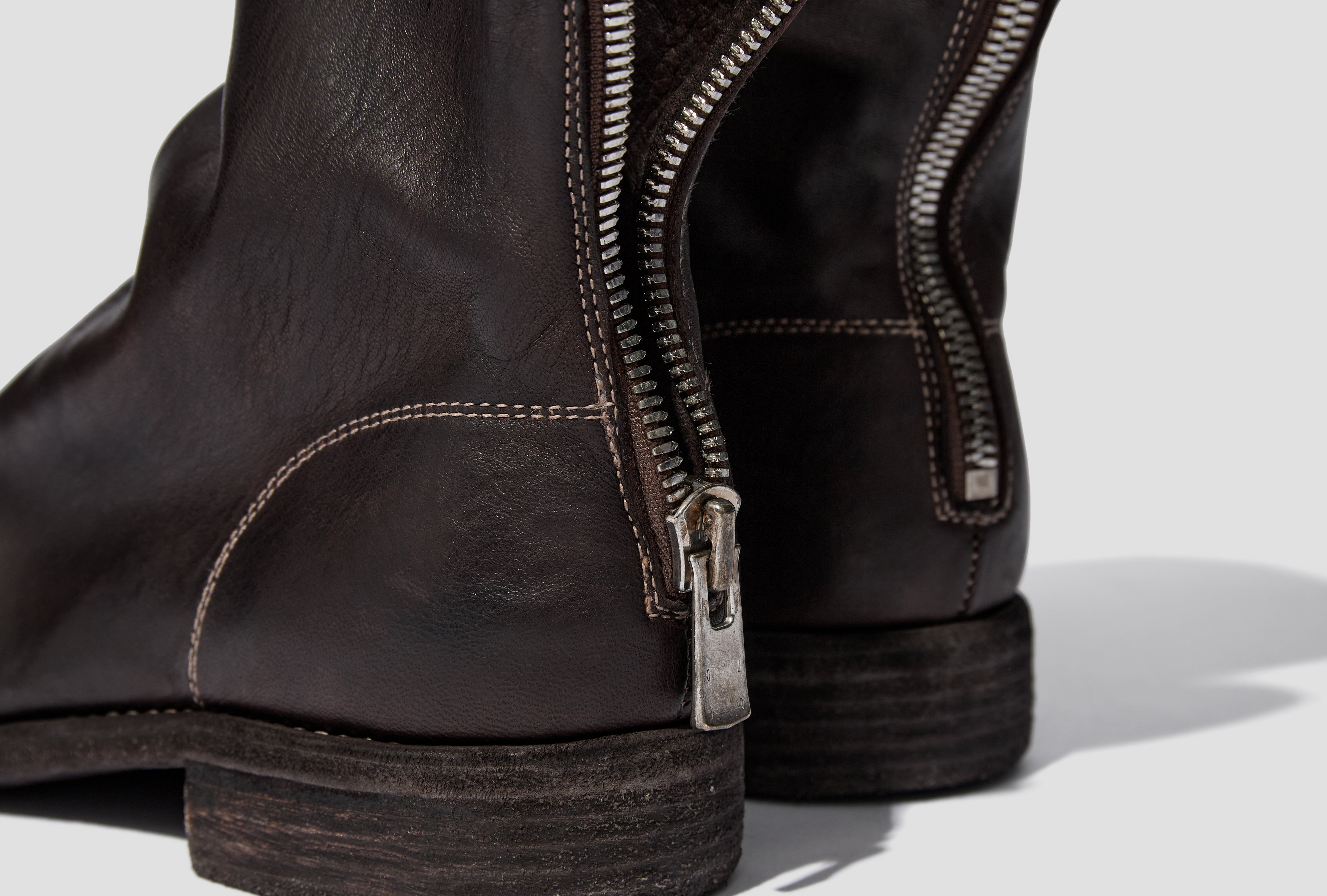 BACK ZIP BOOT - HORSE FULL GRAIN CV / SOLE LEATHER - CV60T 986X