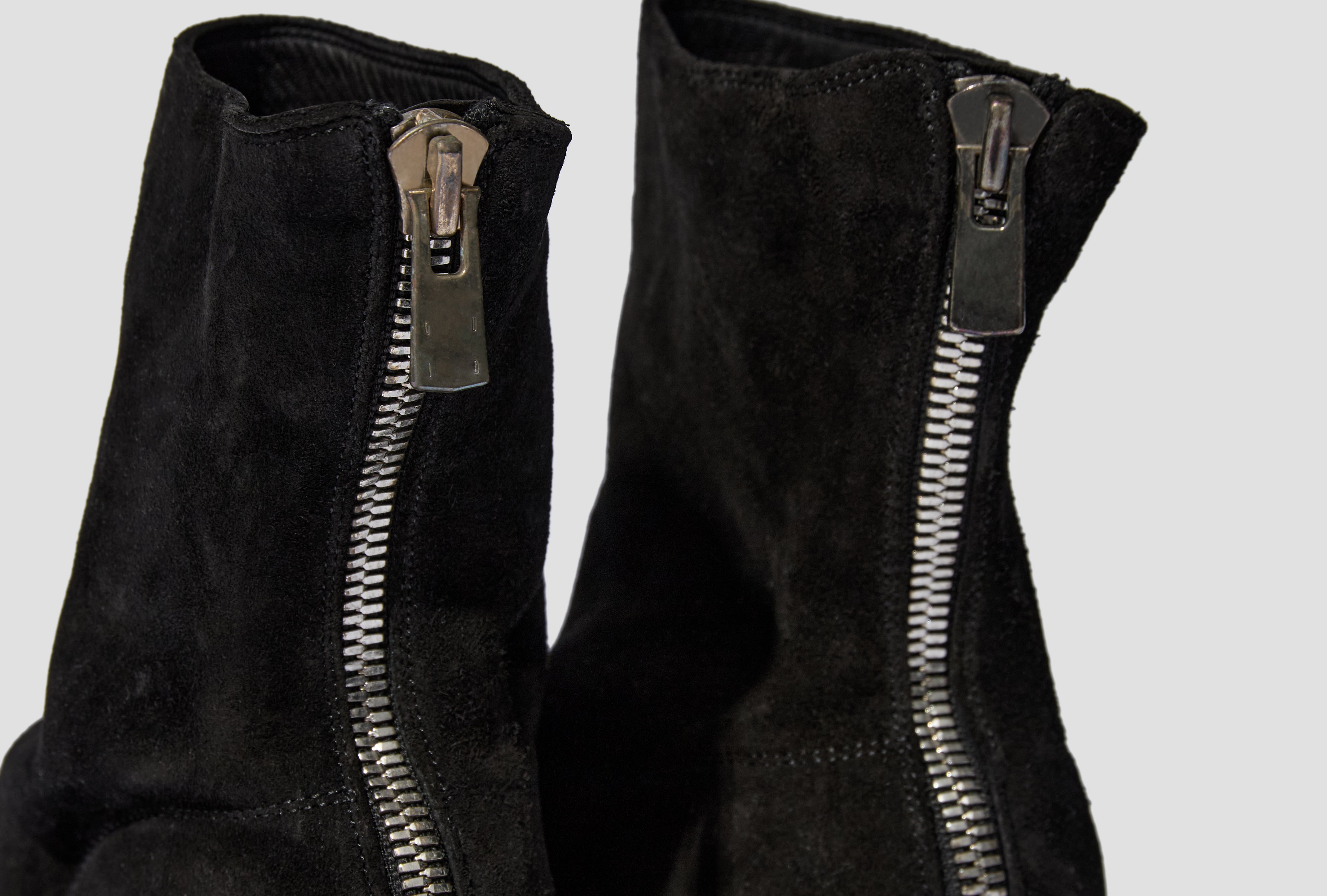 BACK ZIP BOOT - HORSE REVERSE  CV / SOLE LEATHER - BLKT 986X