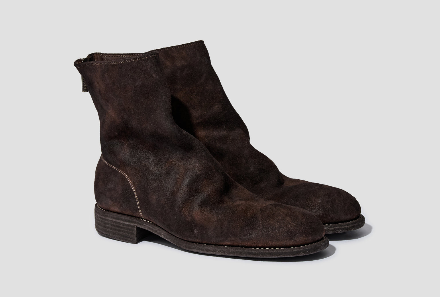BACK ZIP BOOT - HORSE REVERSE  CV / SOLE LEATHER - CV60T 986X