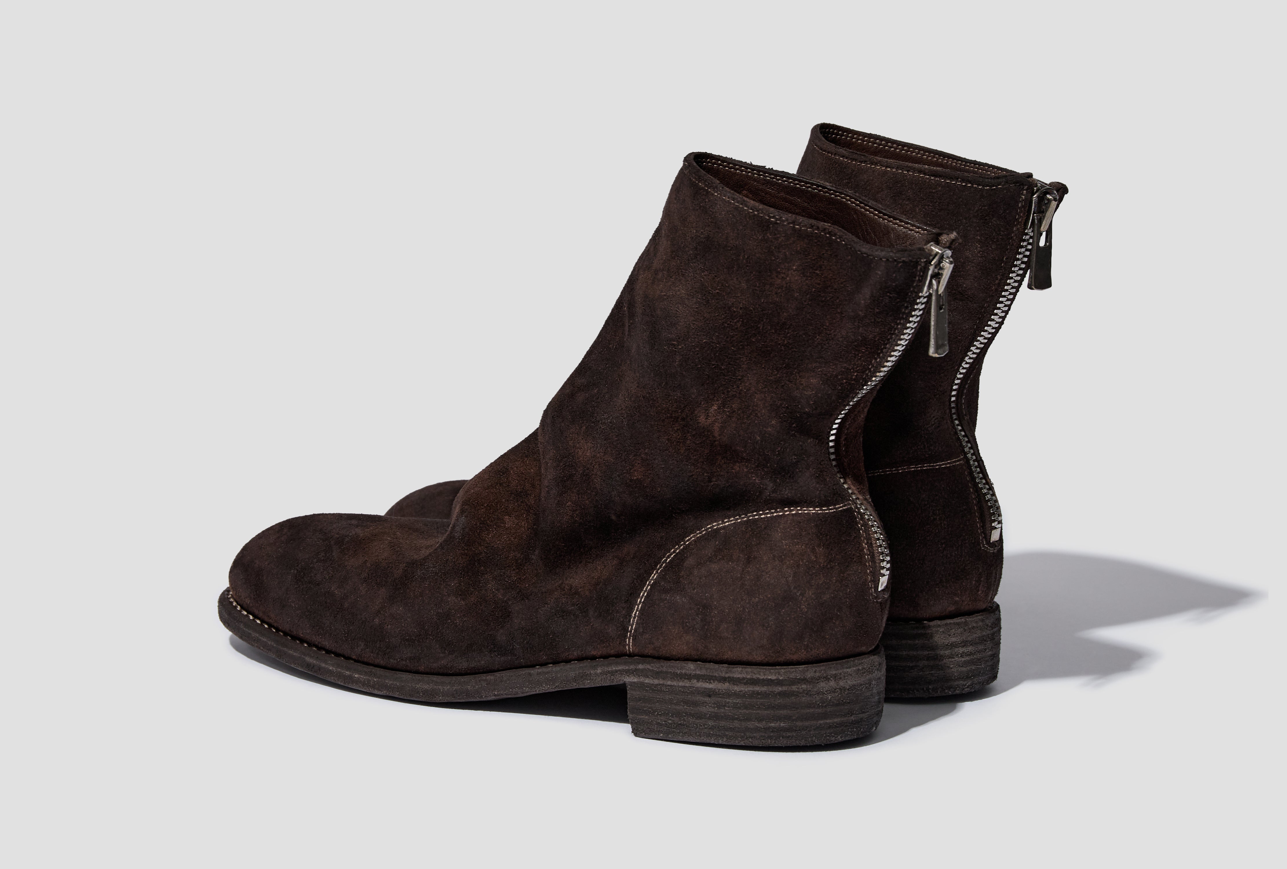 BACK ZIP BOOT - HORSE REVERSE  CV / SOLE LEATHER - CV60T 986X