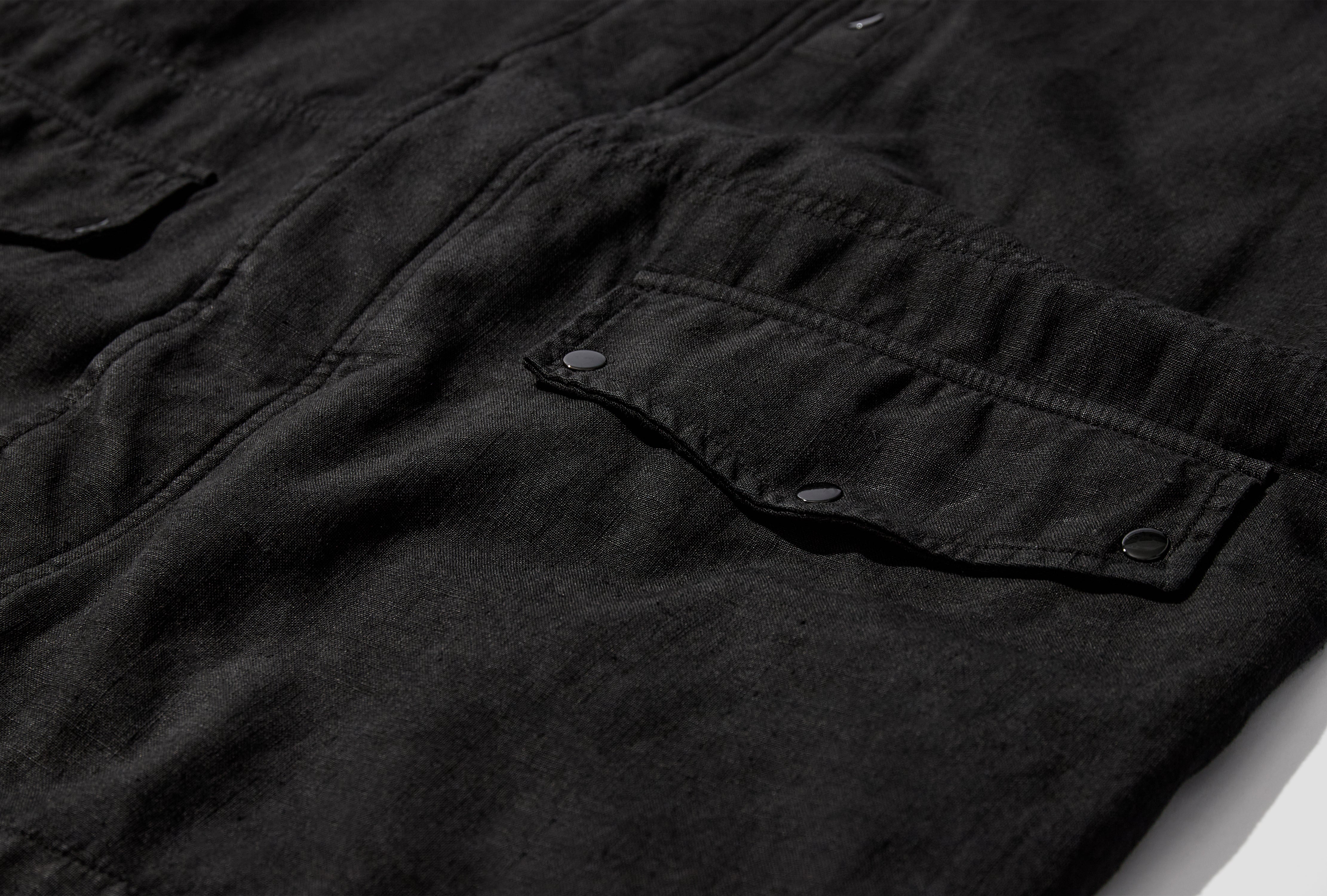 BONDED LINEN-TC GARMENT DYED S.I. GHOST L1 S15 A1000 07 S0F35 Black