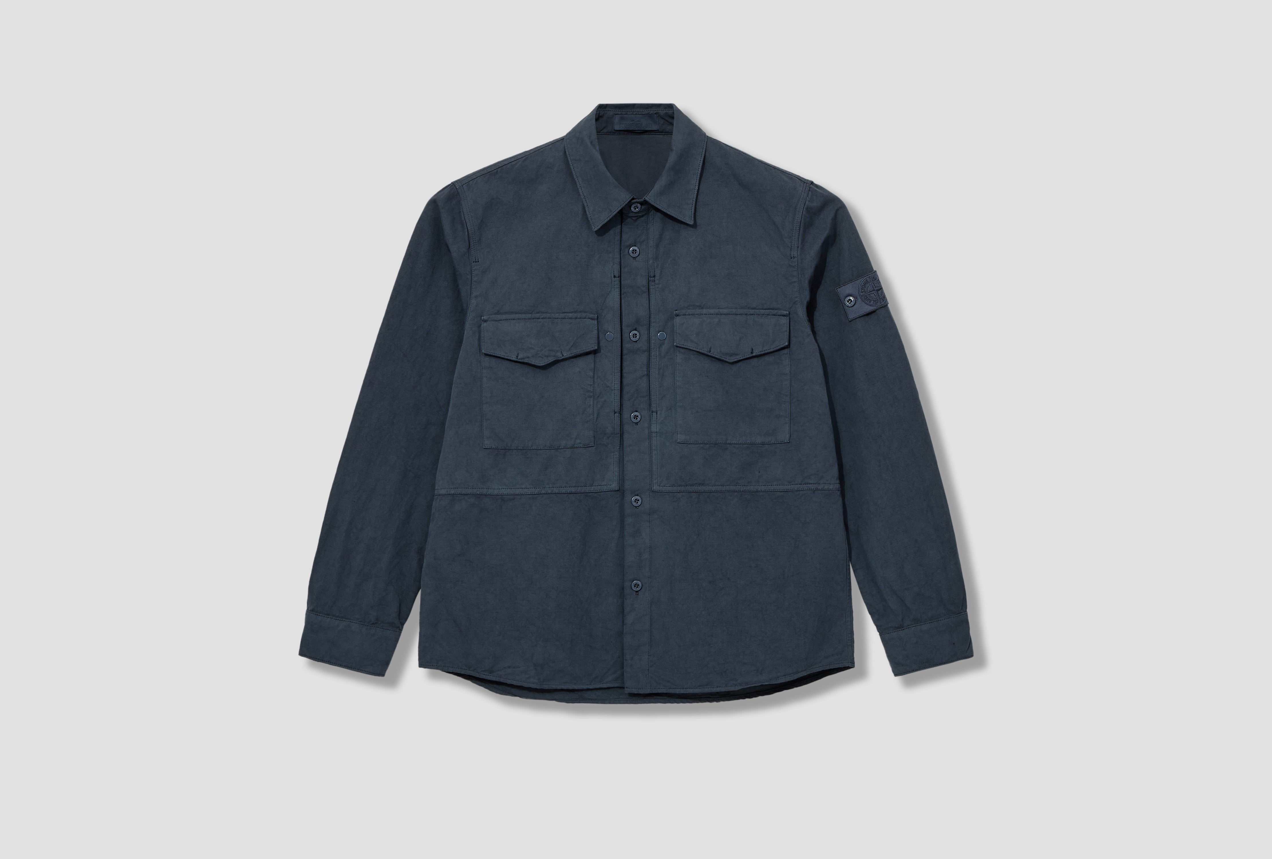 COTTON LINEN CANVAS GARMENT DYED S.I. GHOST L1 S15 12000 12 S0F36 Blue