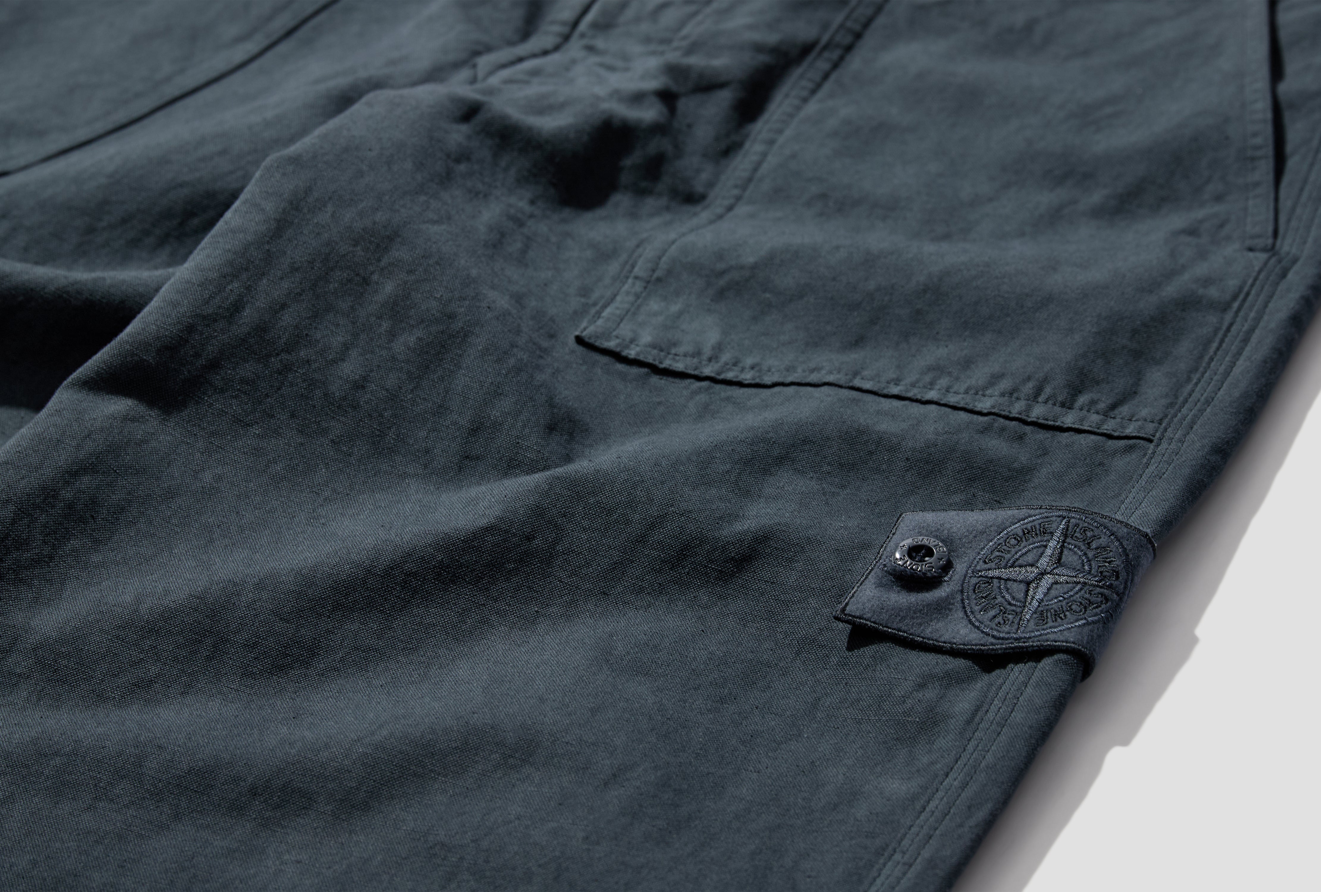COTTON LINEN CANVAS GARMENT DYED S.I. GHOST L1 S15 31000 16 S0F36 Blue