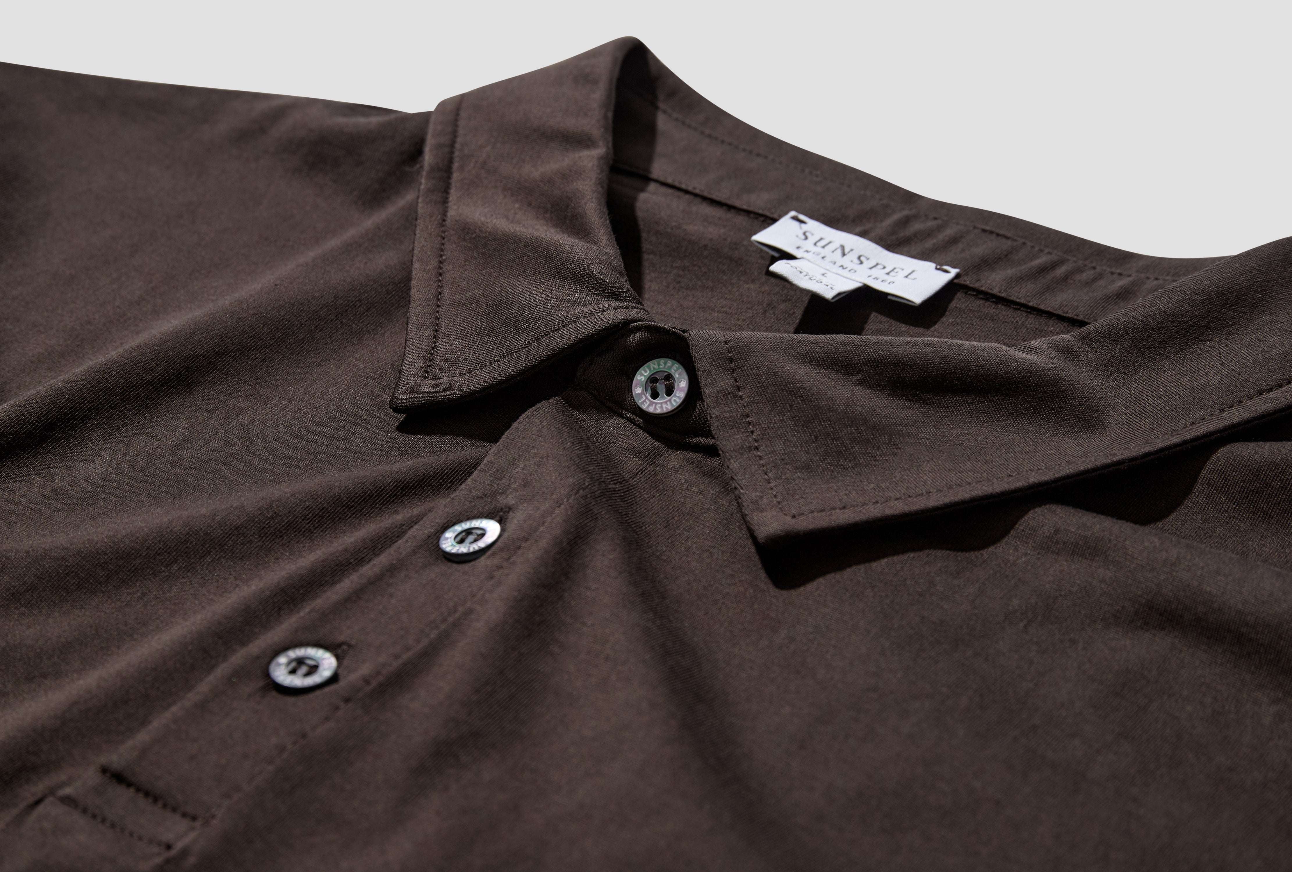 CLASSIC JERSEY POLO SHIRT MPOL1052 Dark brown