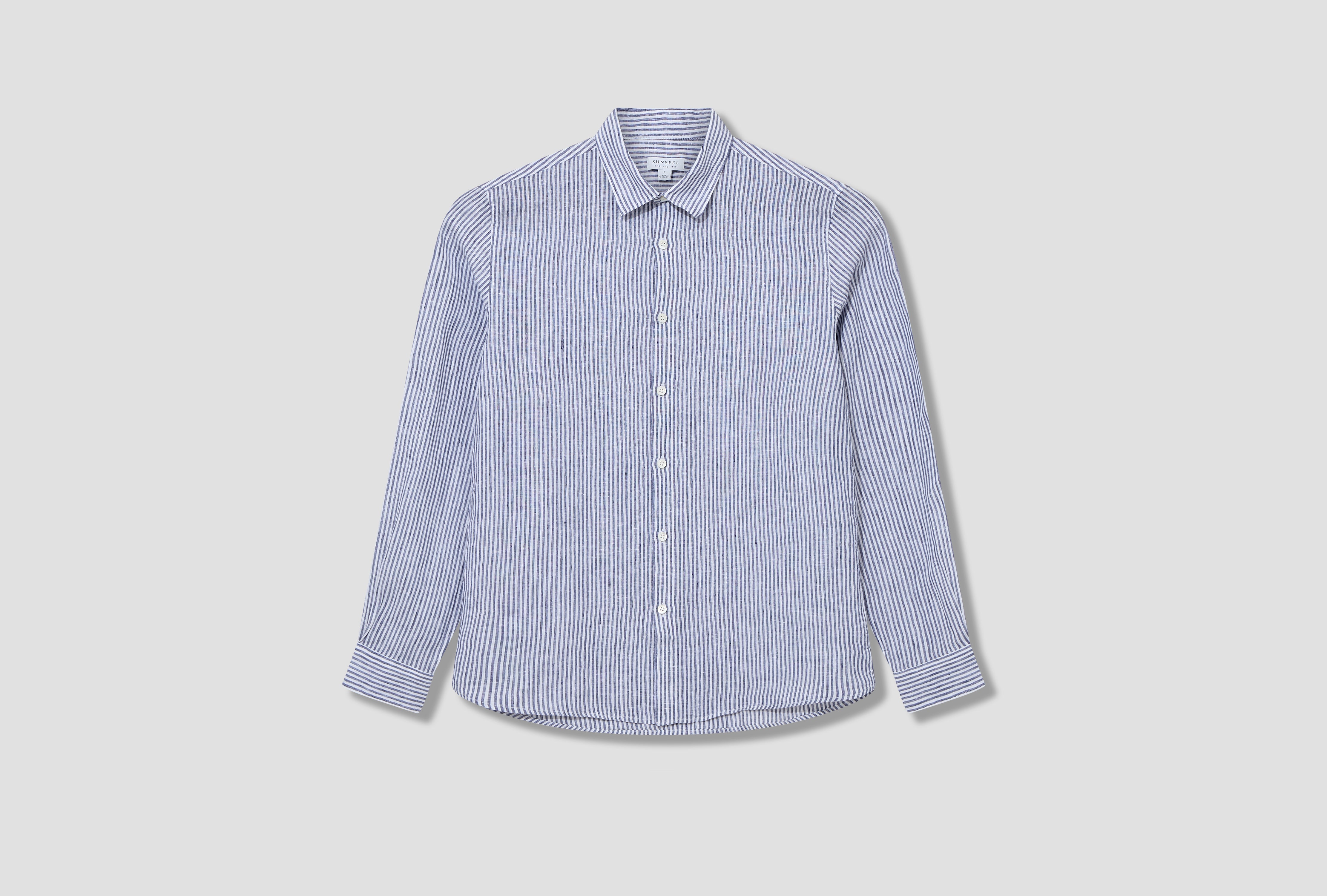 LINEN SHIRT MSHT2106 Navy