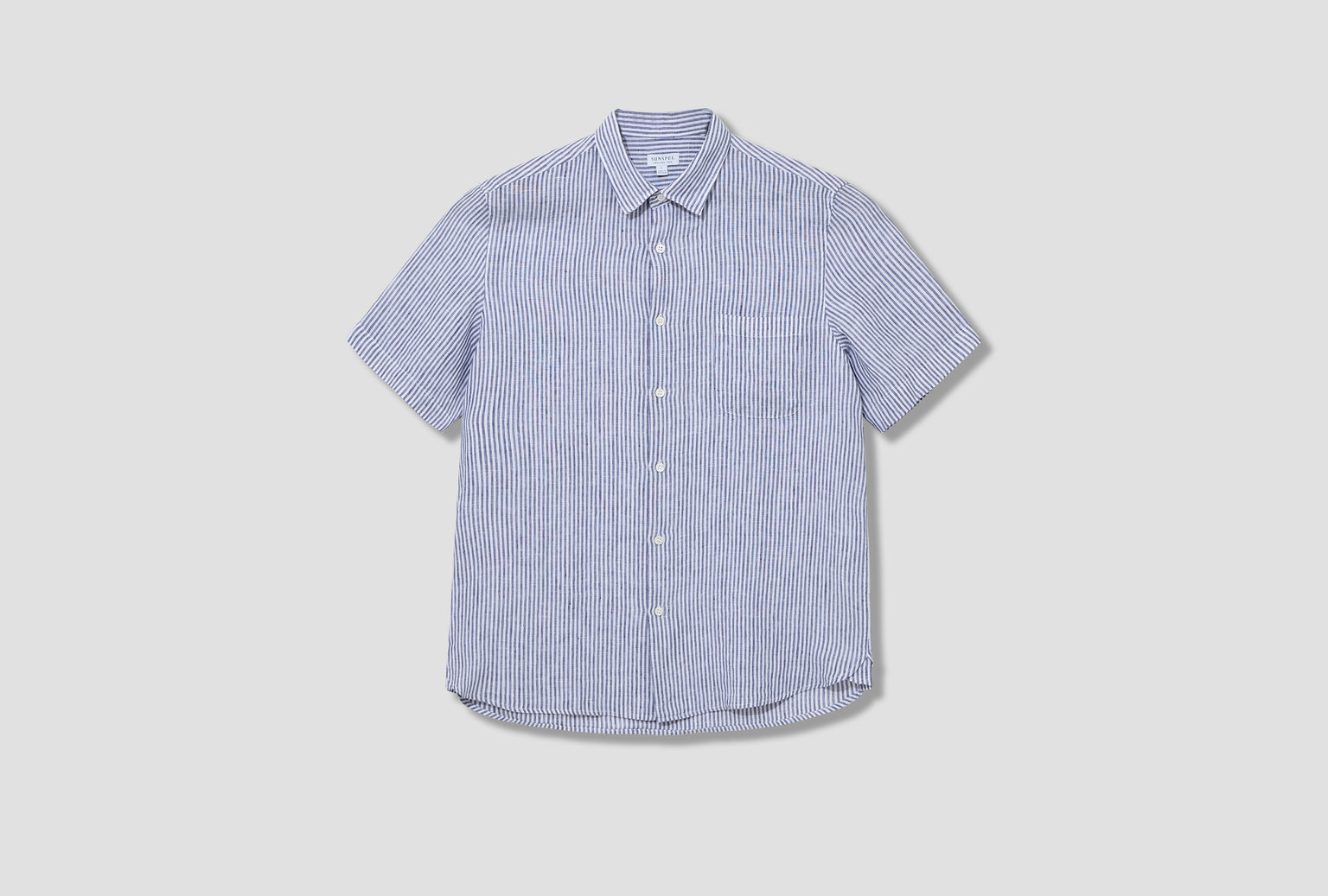 SHORT SLEEVE LINEN SHIRT MSHT2119 Navy