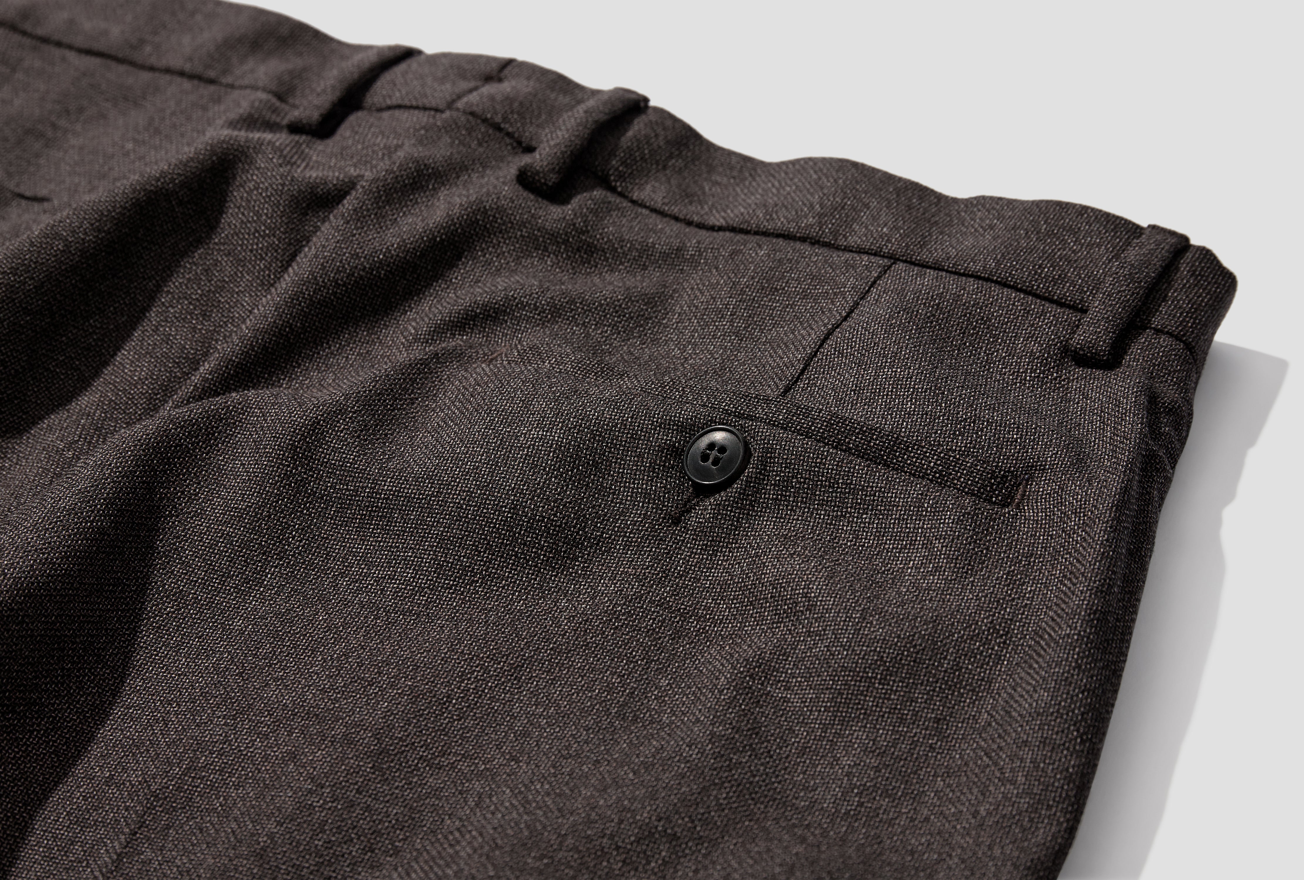 LIGHTWEIGHT TRAVEL WOOL TROUSER MTRS3109 Brown