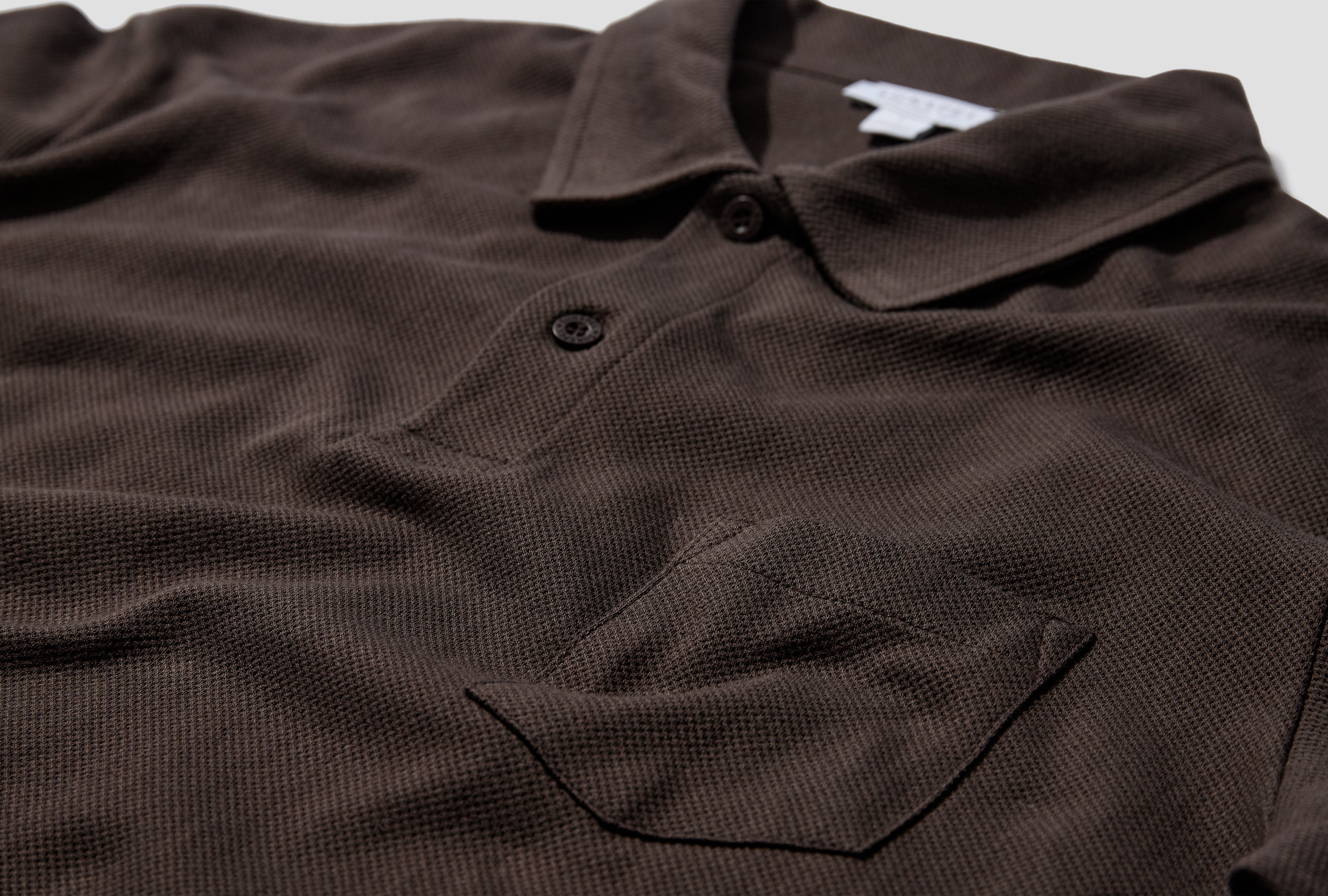 RIVIERA POLO SHIRT MPOL1026-BRGS Dark brown