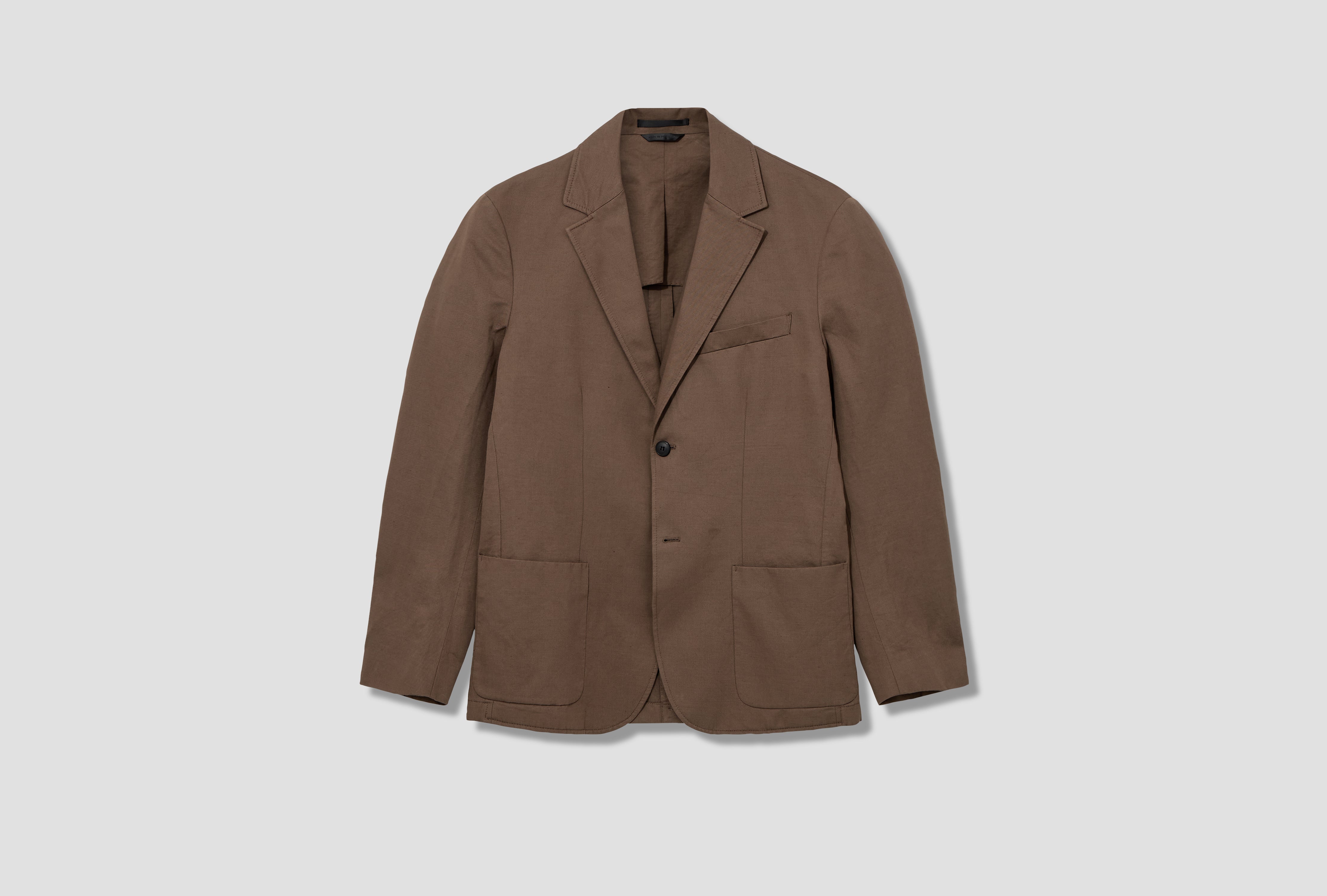 COTTON LINEN BLAZER MJAC7220 Brown