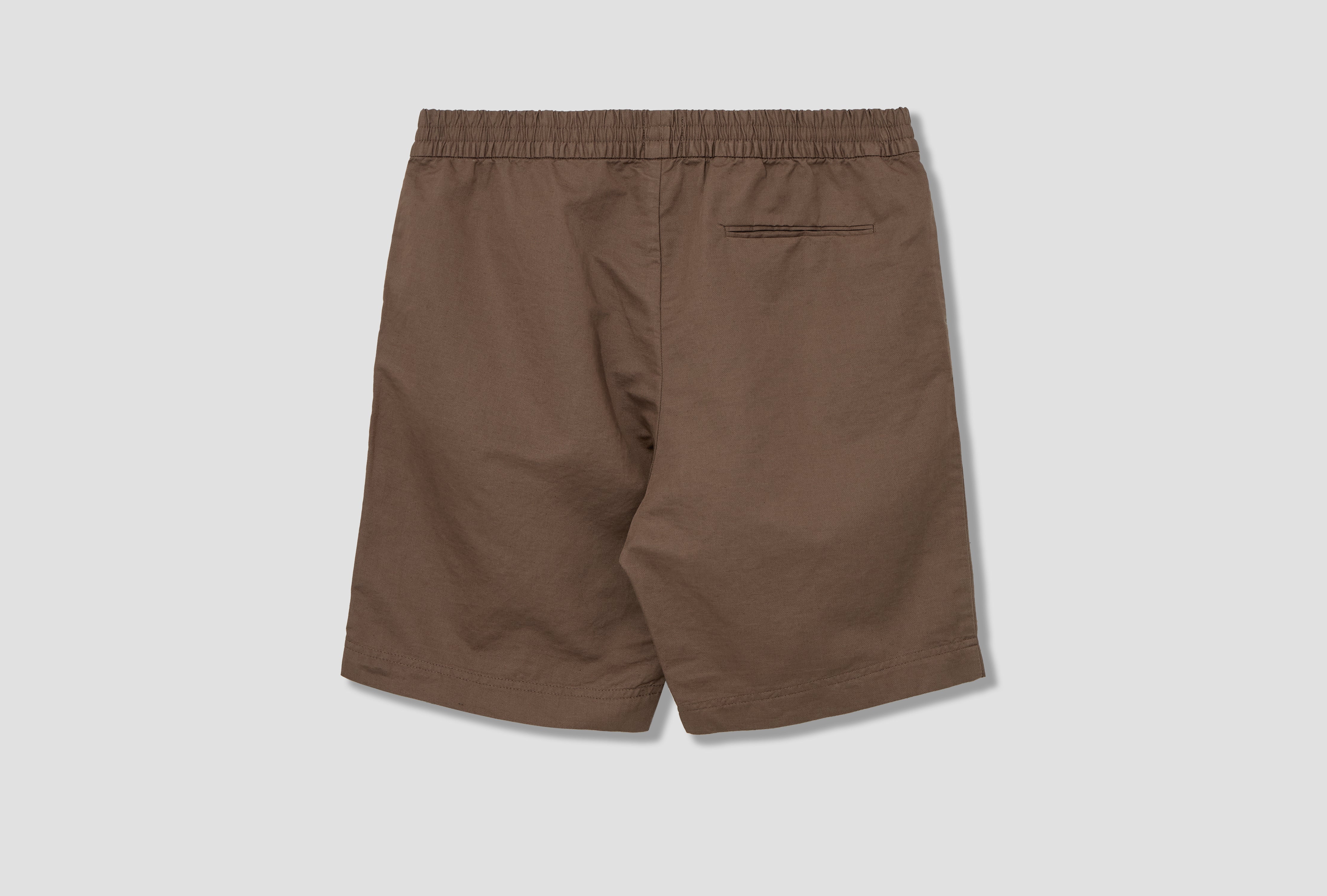 COTTON LINEN DRAWSTRING SHORTS MSHR3519 Brown