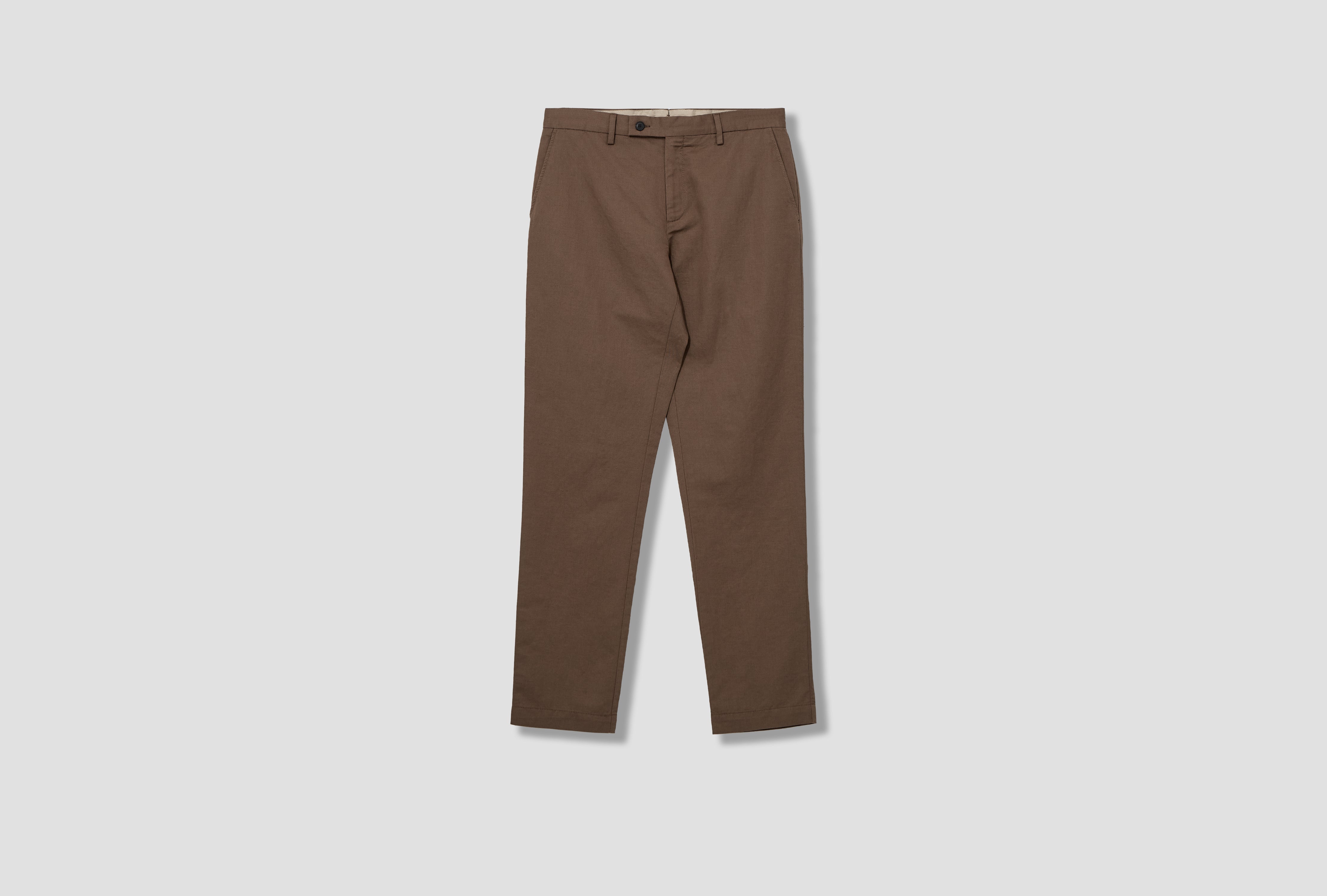 COTTON LINEN TROUSER MTRS3136 Brown