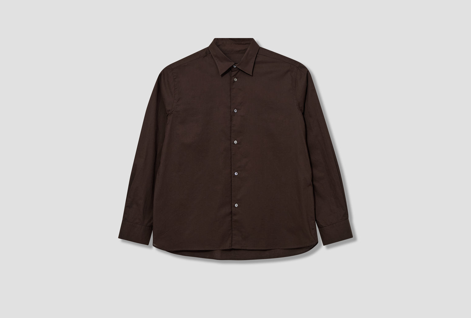 VOLUME SHIRT - WASH COT 3-88S12 Dark brown
