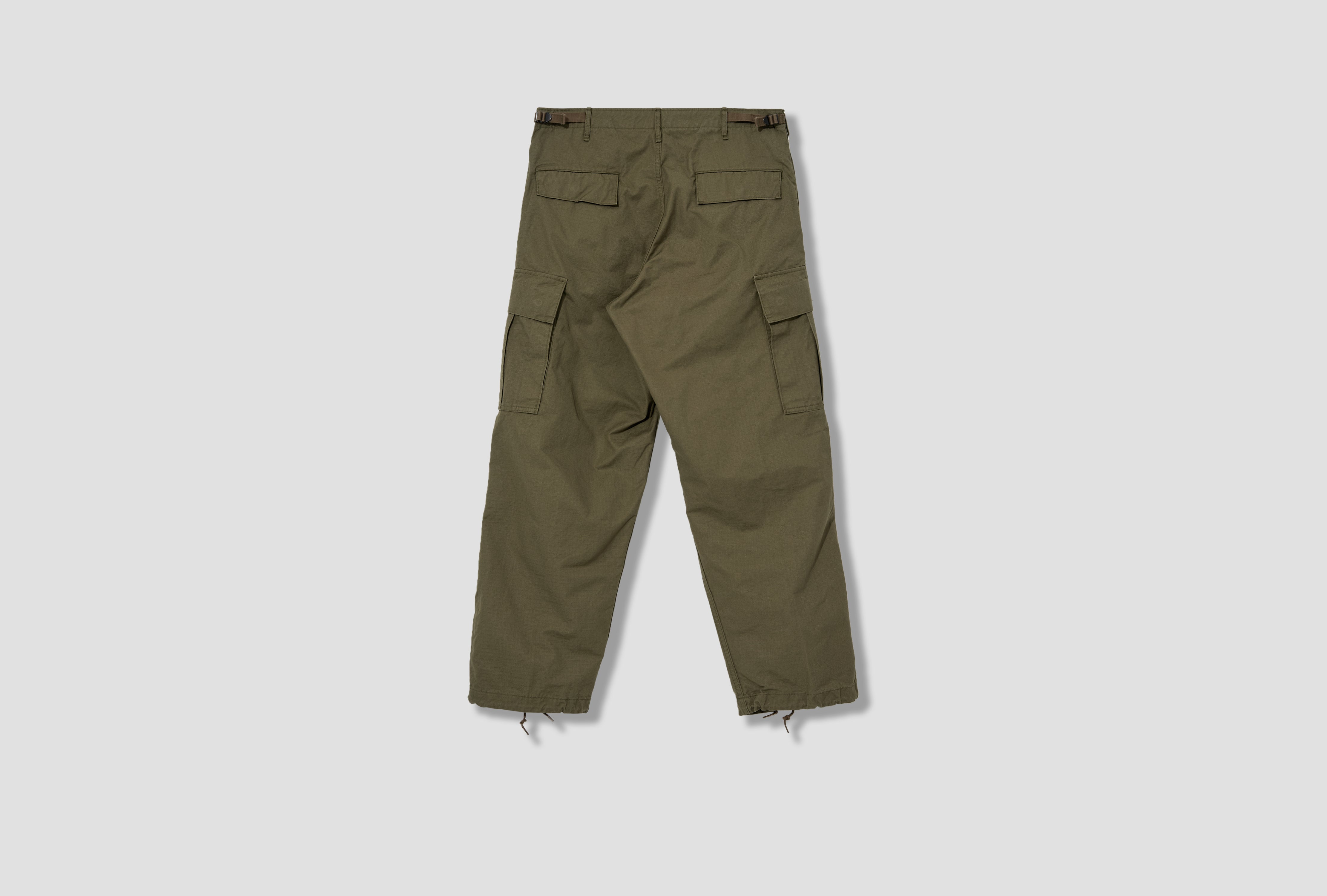 VINTAGE FIT 6 POCKETS CARGO PANTS - ORIGINAL RIP STOP 03-V5260RIP-76 Green