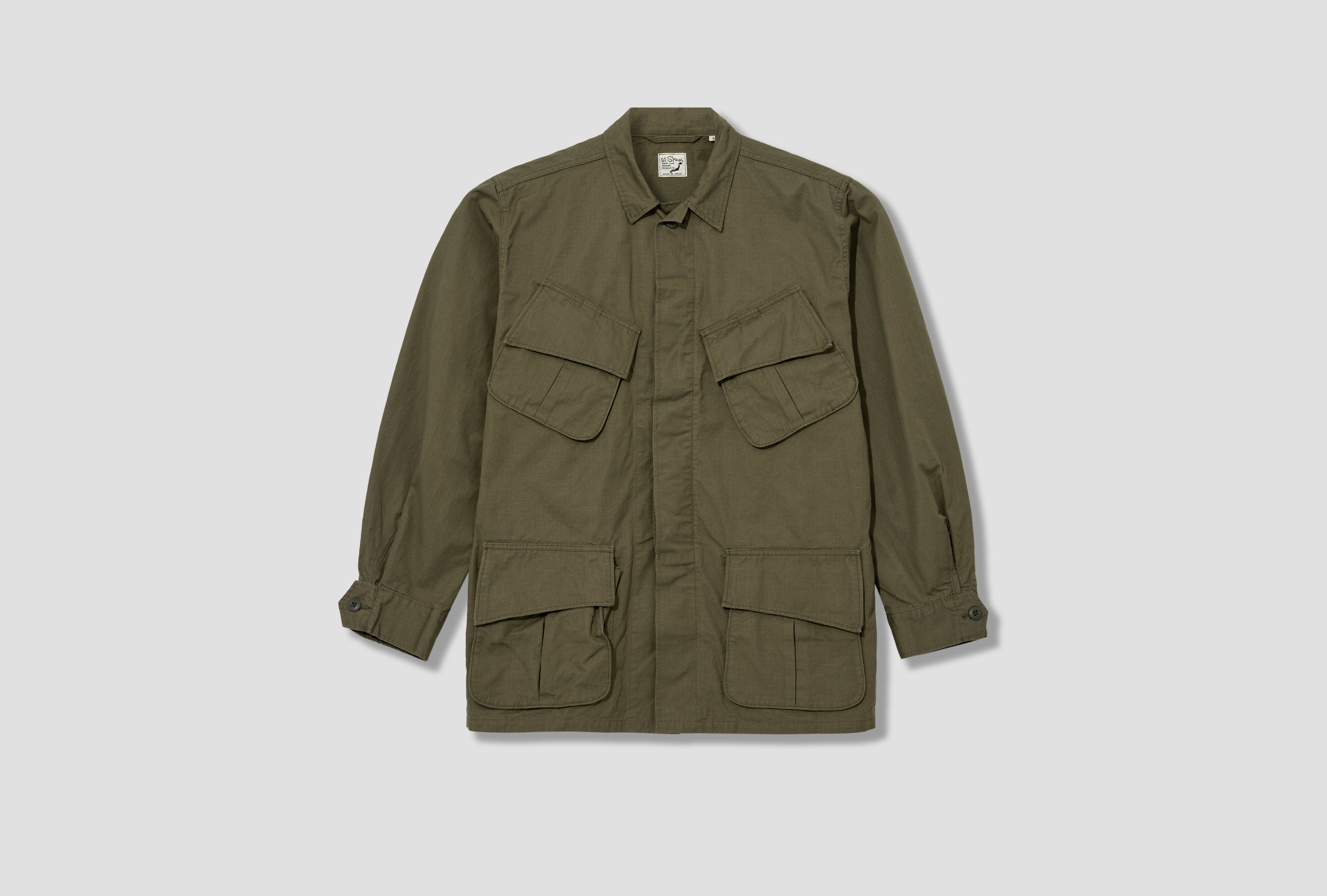 U.S ARMY TROPICAL JACKET - ORIGINAL RIP STOP 01-6010-76 Green