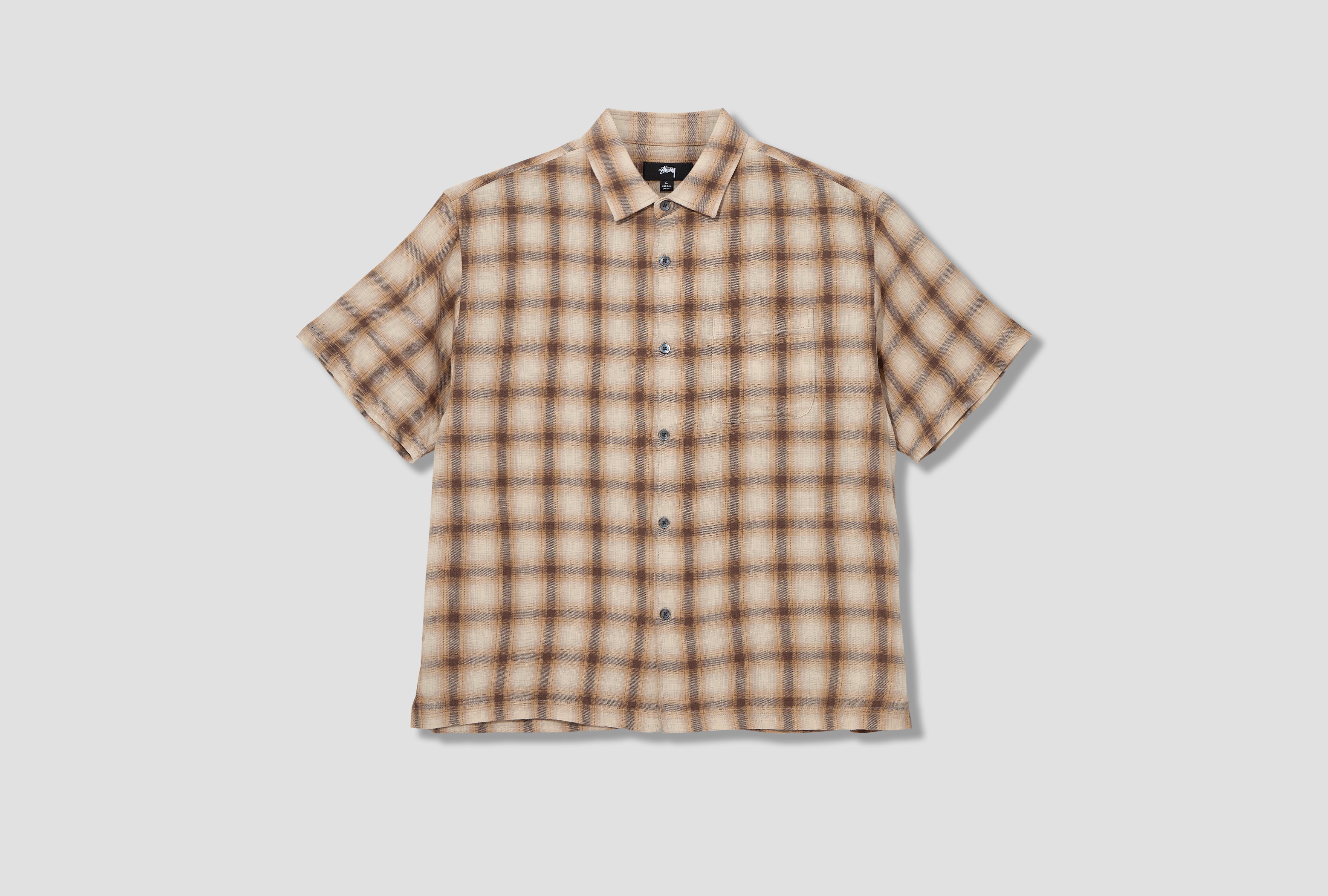 LIAM SS PLAID SHIRT 1110385 Brown