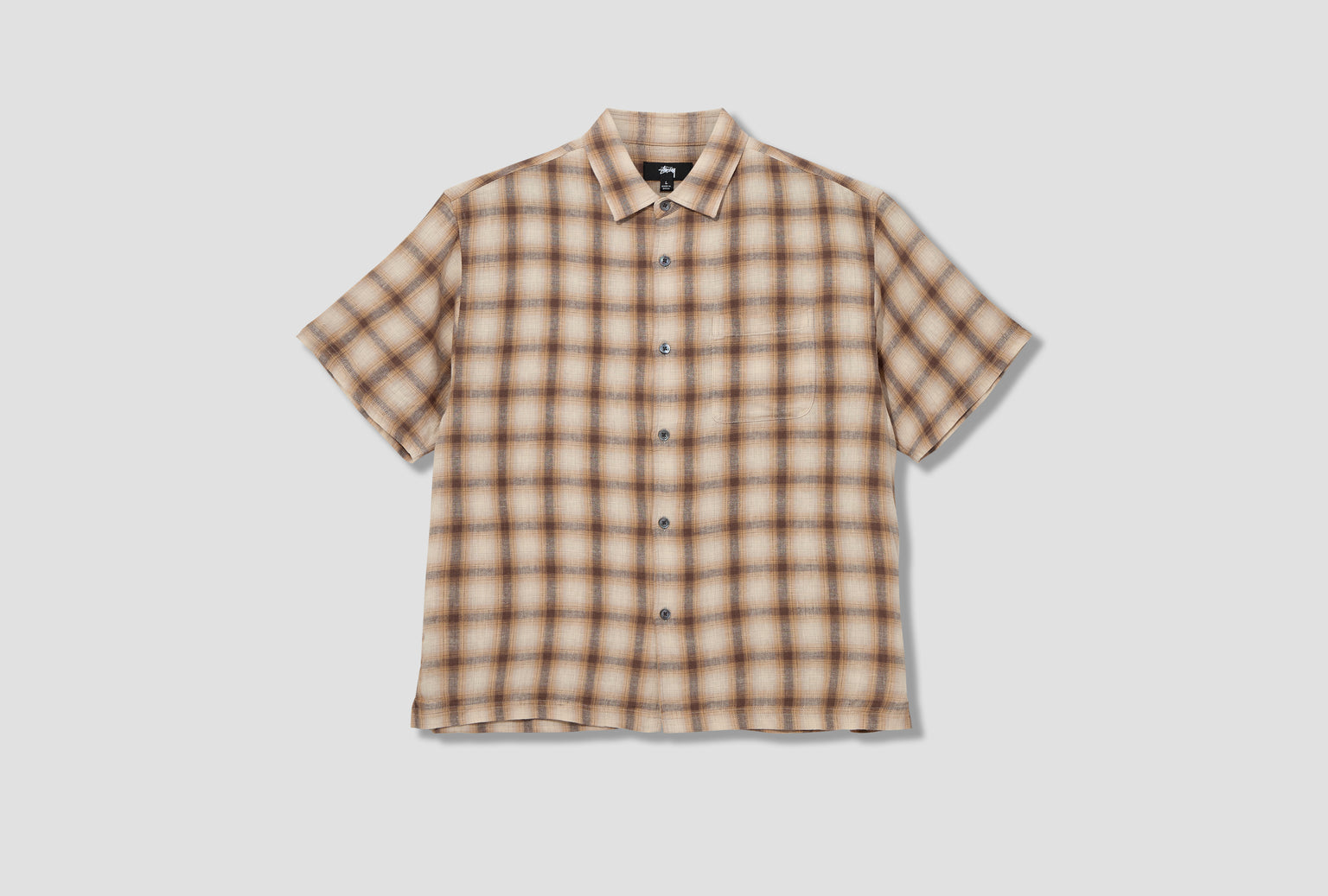 LIAM SS PLAID SHIRT 1110385 Brown