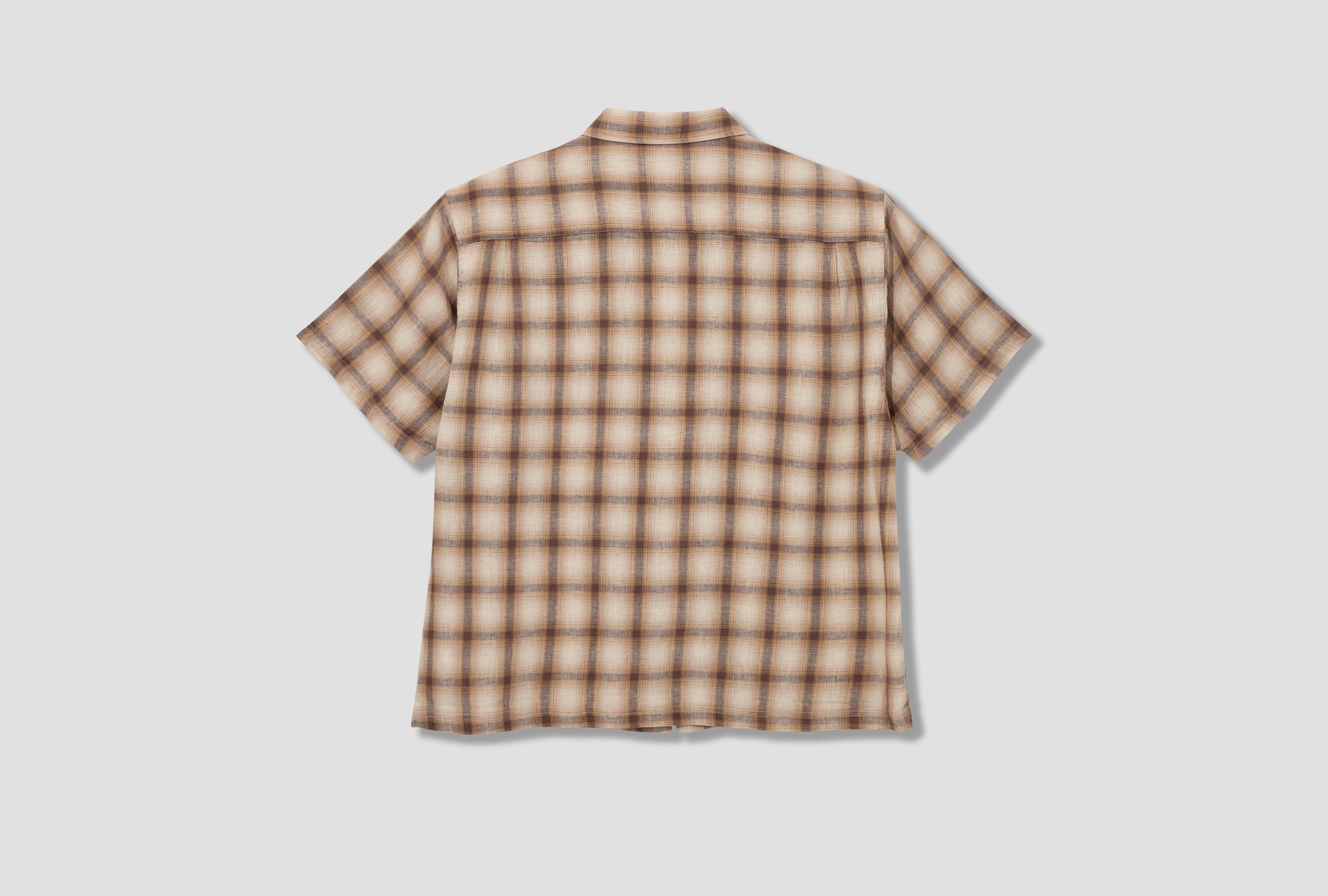 LIAM SS PLAID SHIRT 1110385 Brown