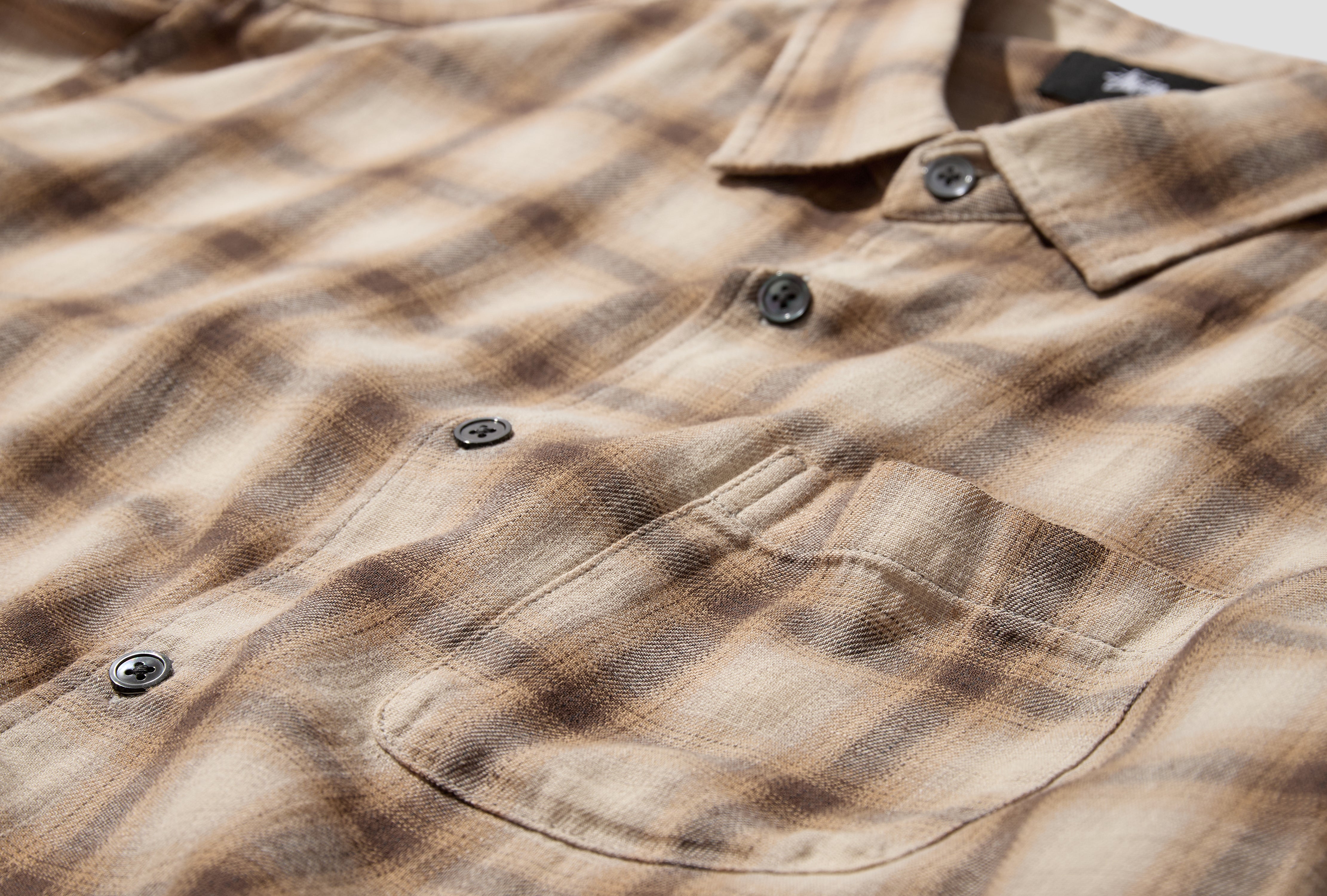 LIAM SS PLAID SHIRT 1110385 Brown