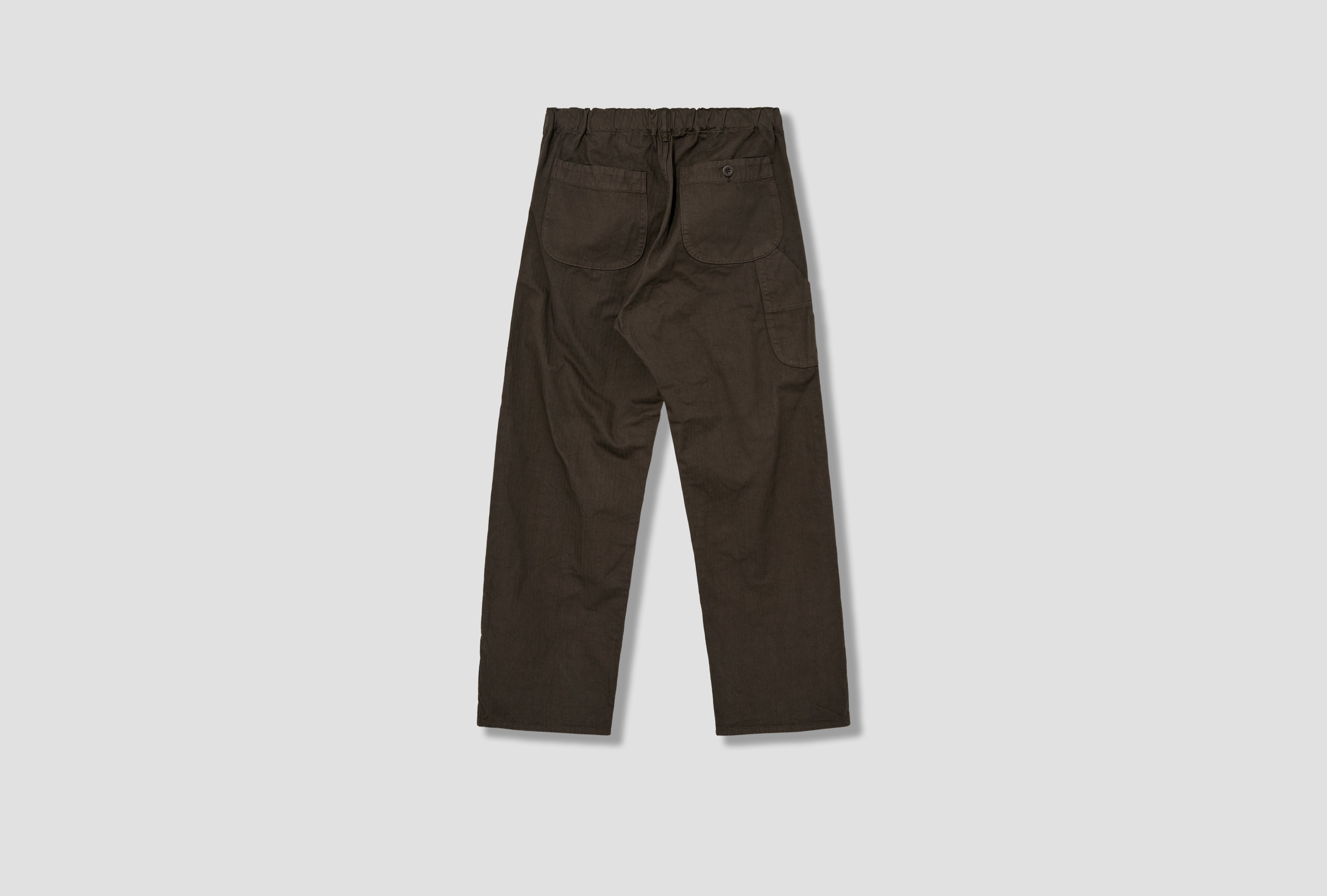 WIDE FIT FRENCH WORK PANTS - HERRINGBONE TWILL 03-5011-52 Brown