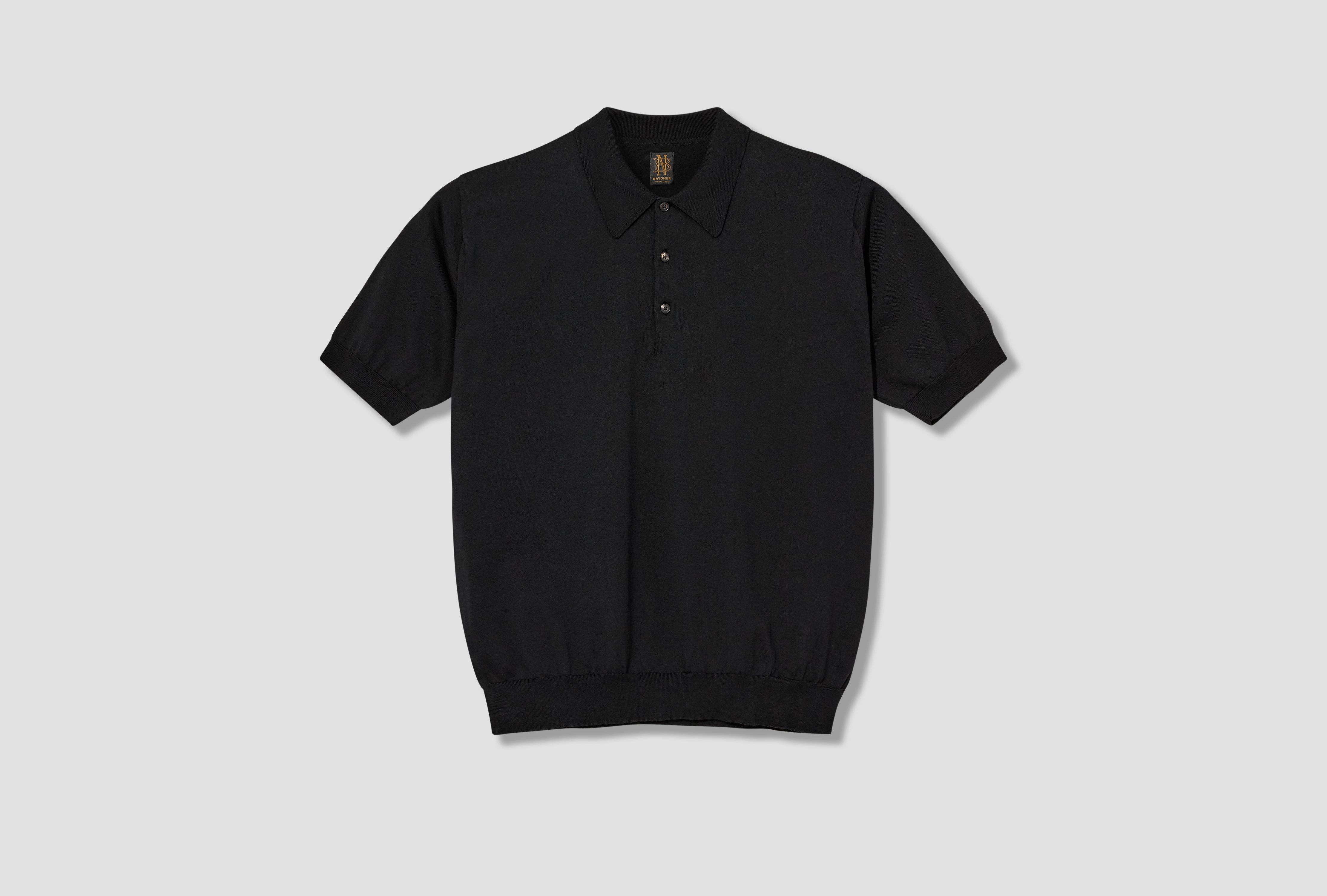 CARIBBEAN SEA ISLAND COTTON POLO S/S BN-26SM-064 Black