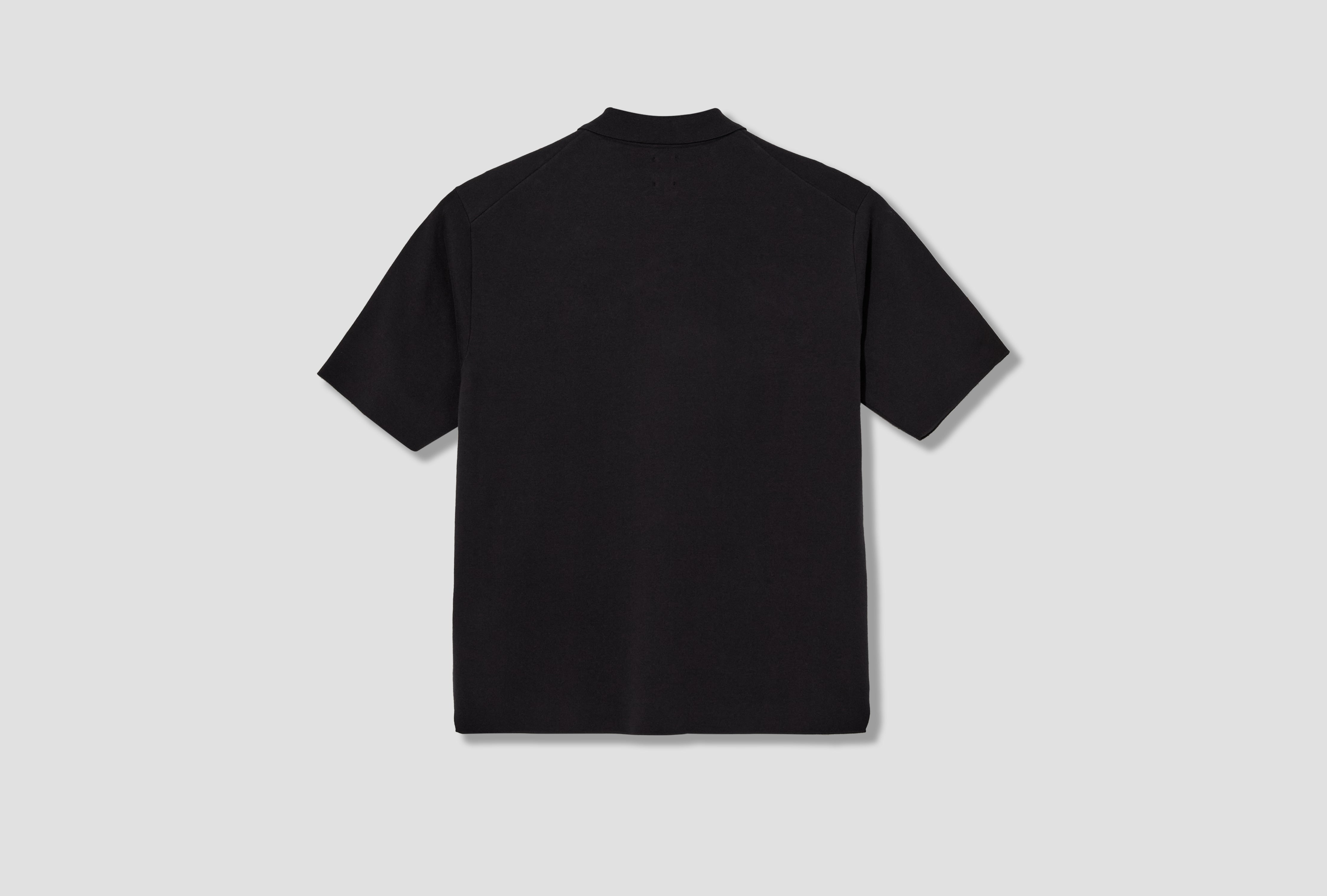 32G SMOOTH KNIT POLO S/S BN-SE-004 Black