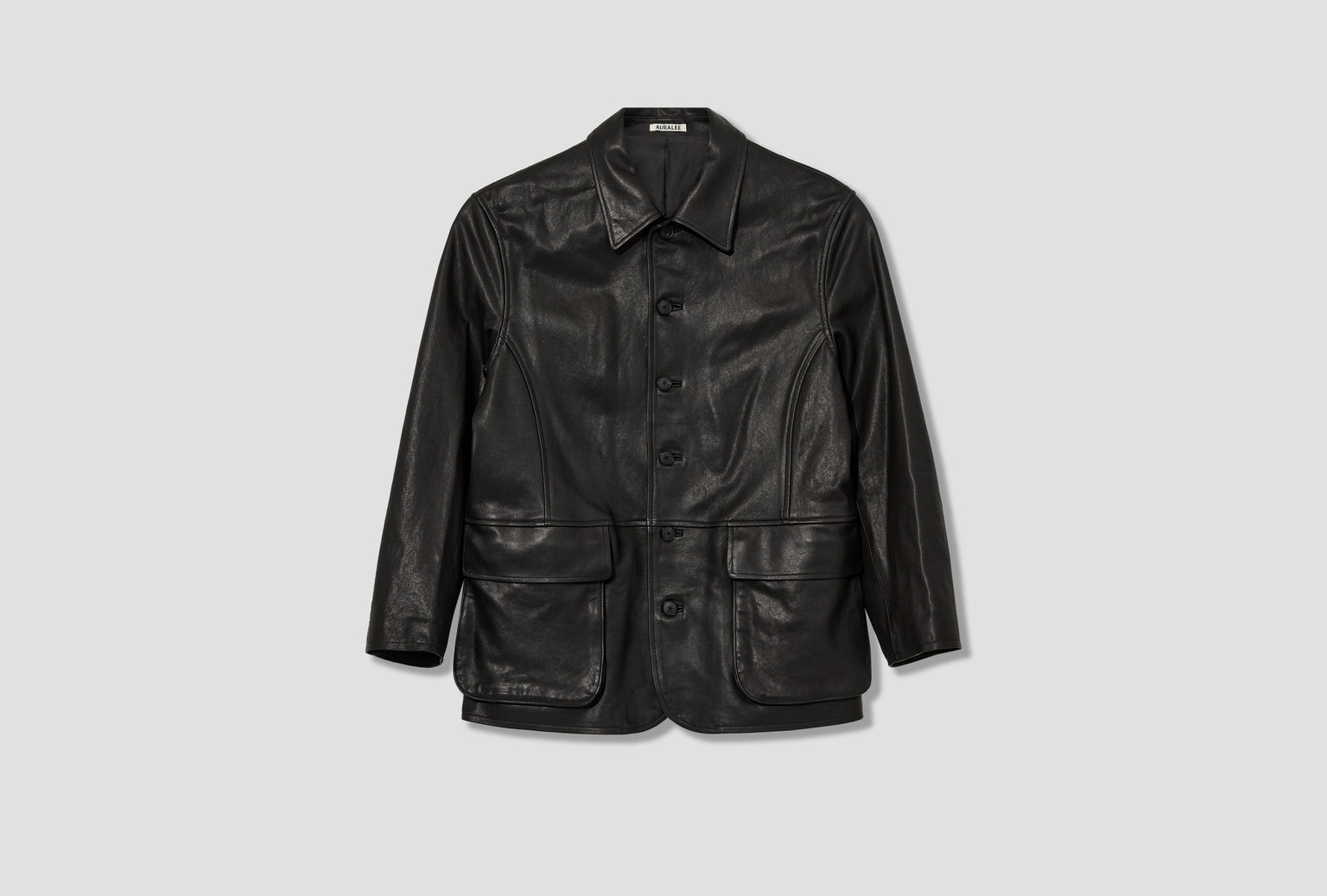 TEXTURED LAMB LEATHER BLOUSON A26SB01BL Black