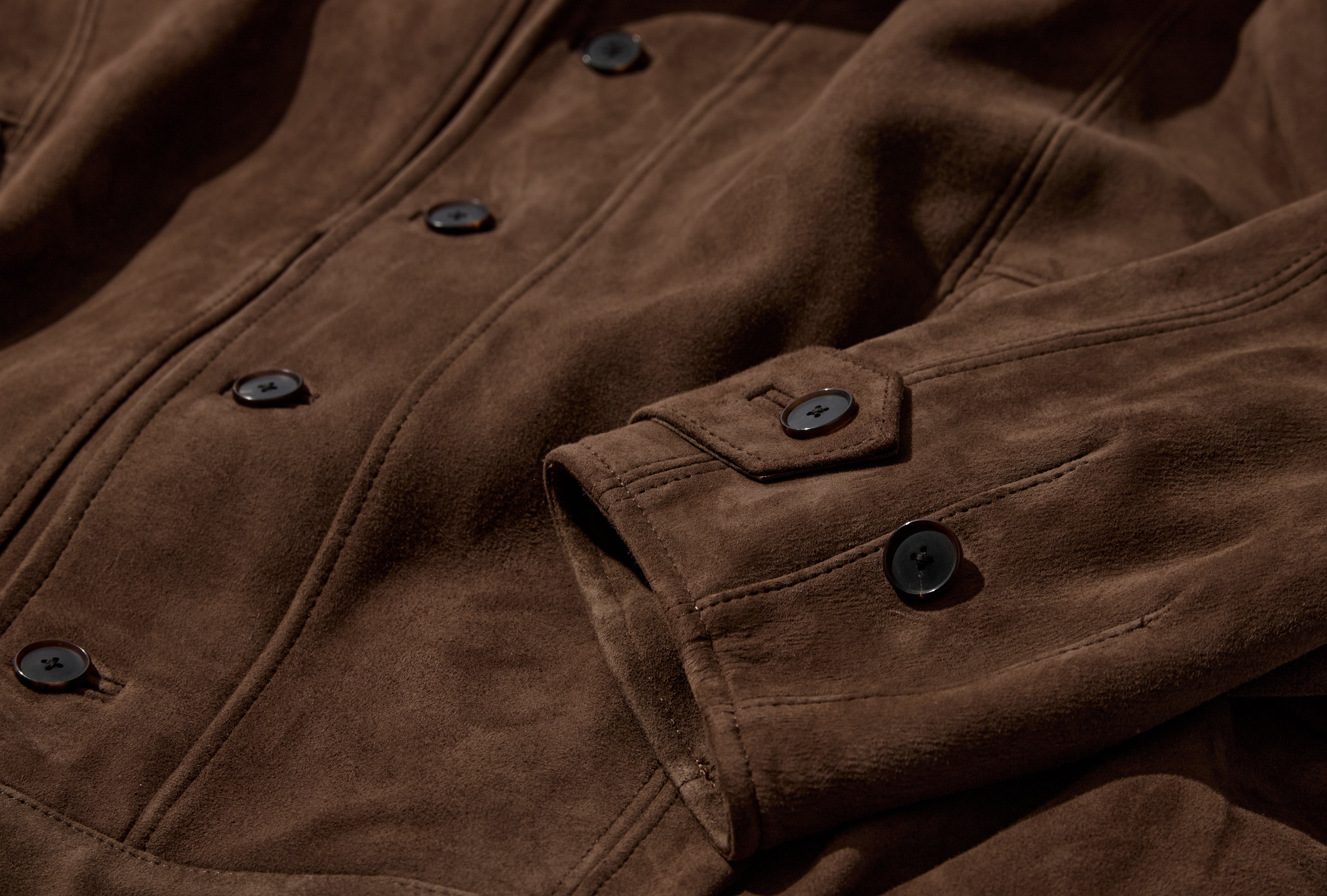 SILKY GRAIN SUEDE BLOUSON A26SB01SG Dark brown