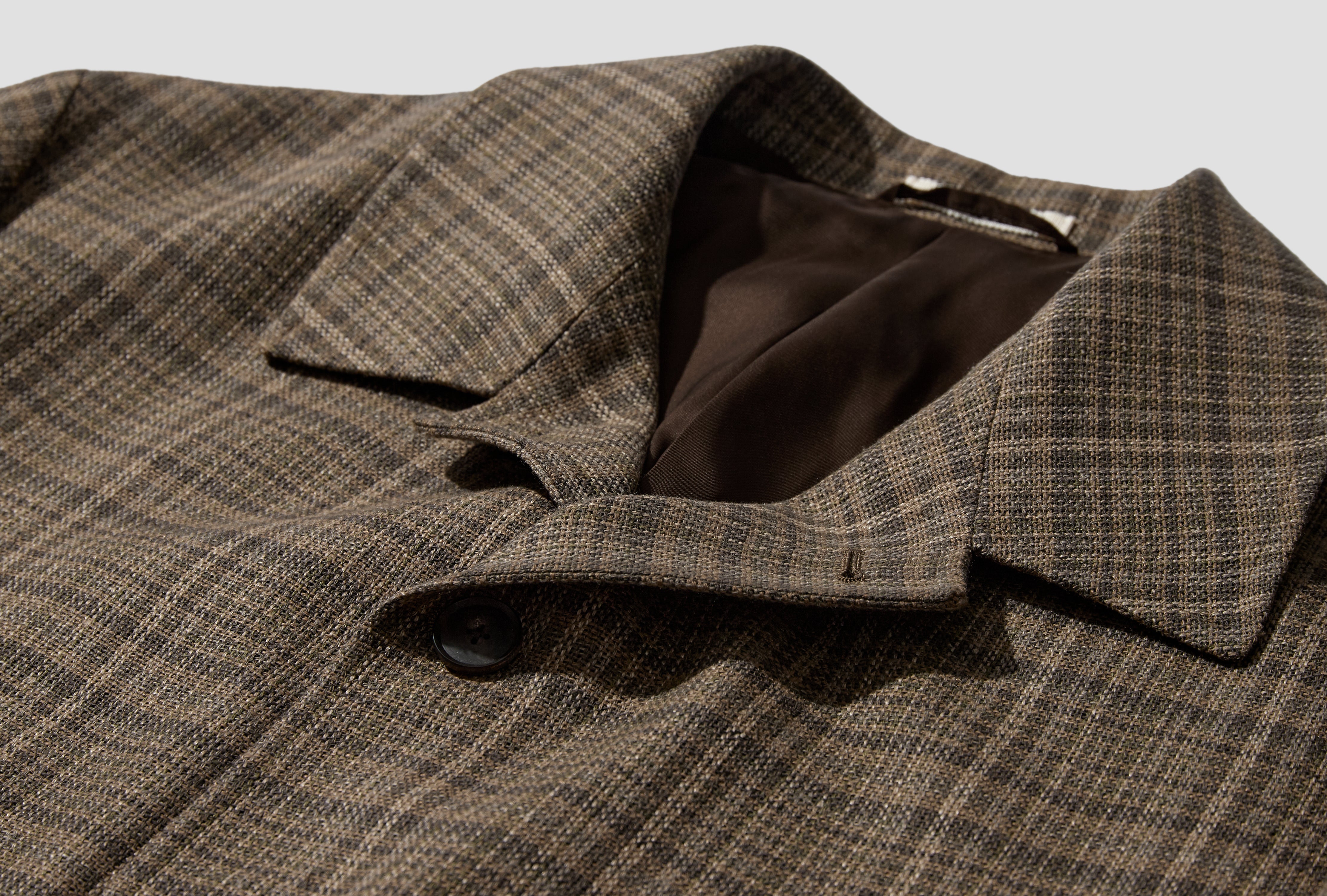 SILK LINEN NEP CHECK JACKET A26SJ01SN Dark brown