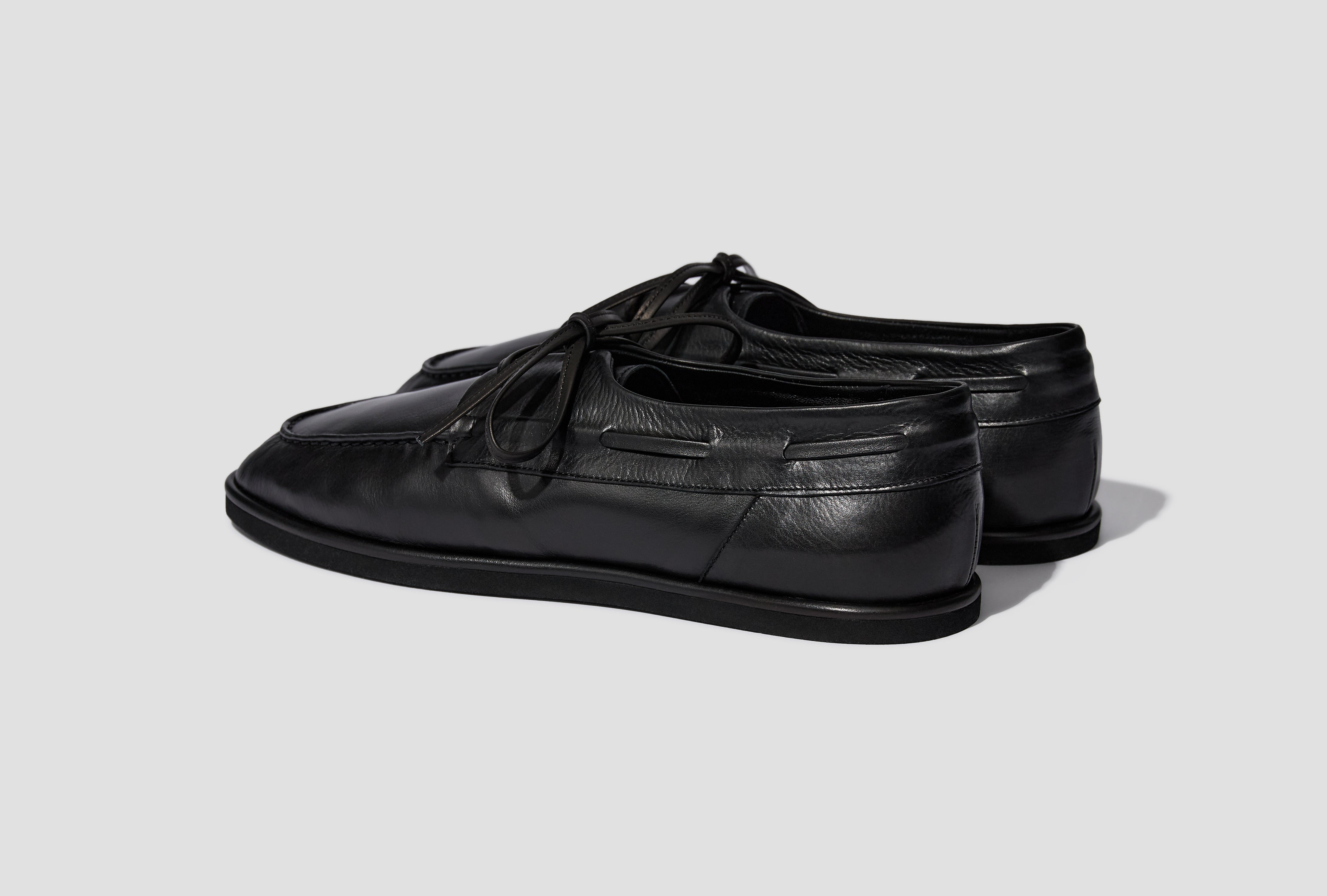 SOFT LEATHER DECK SHOES A26SS03QD Black