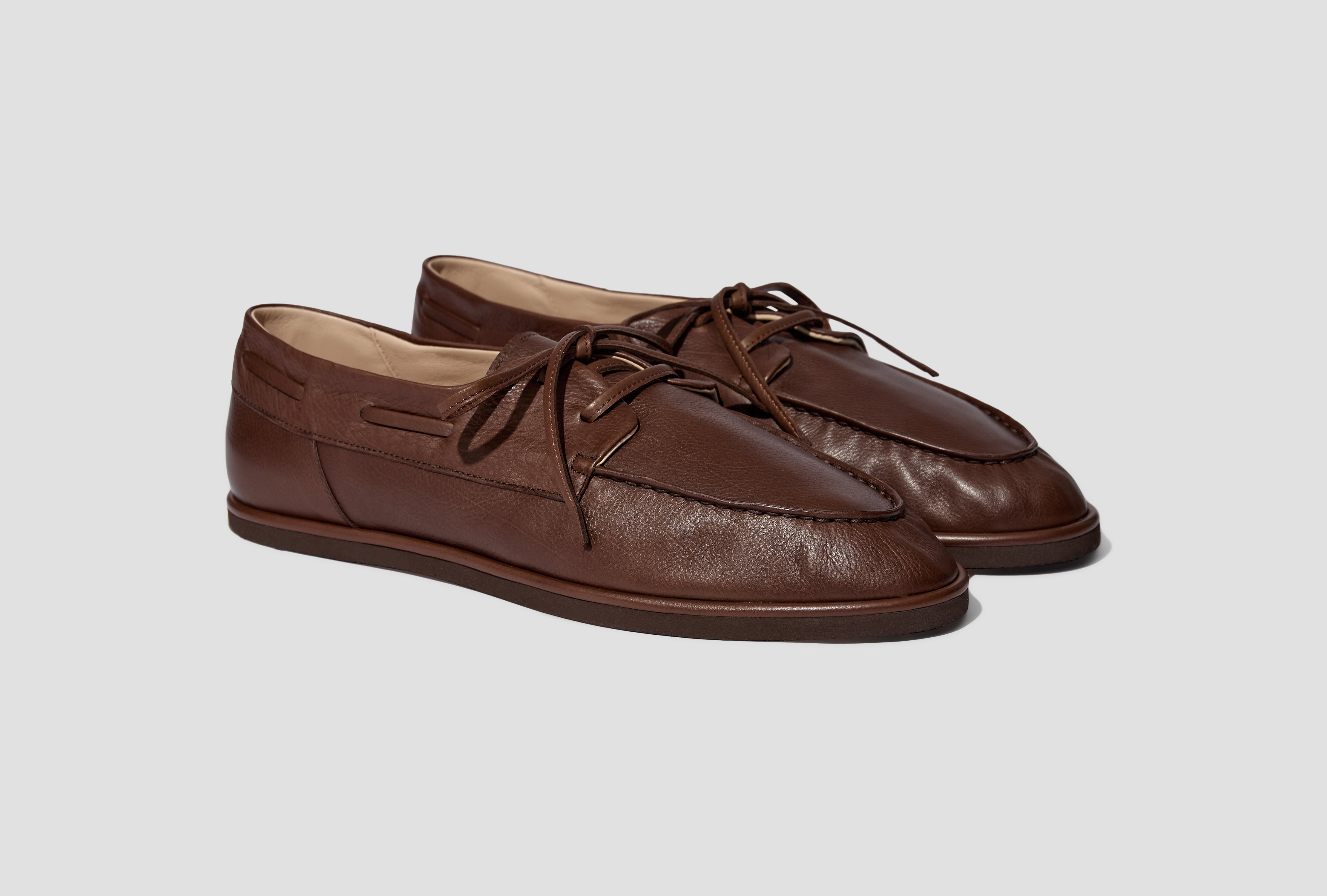SOFT LEATHER DECK SHOES A26SS03QD Brown
