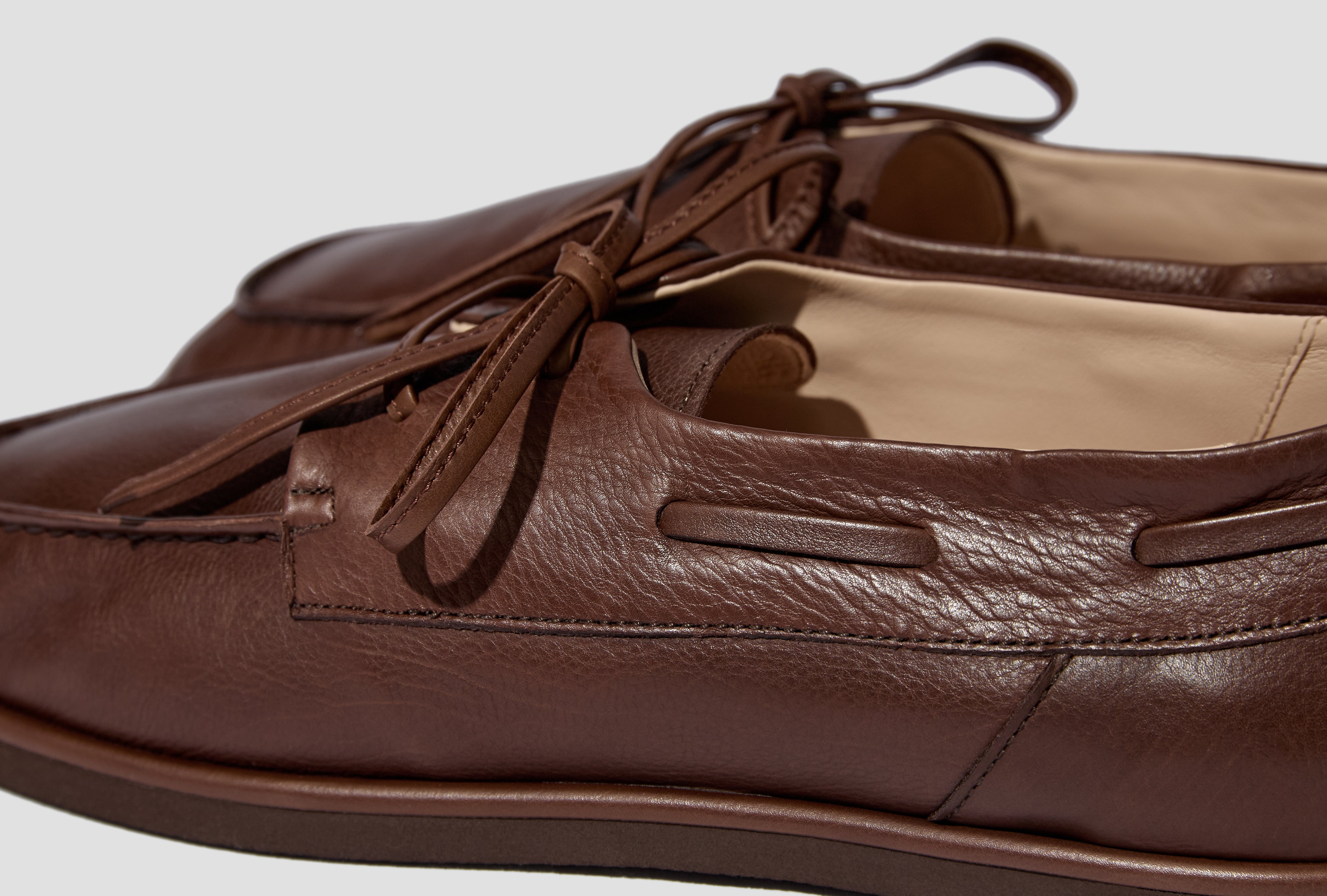 SOFT LEATHER DECK SHOES A26SS03QD Brown