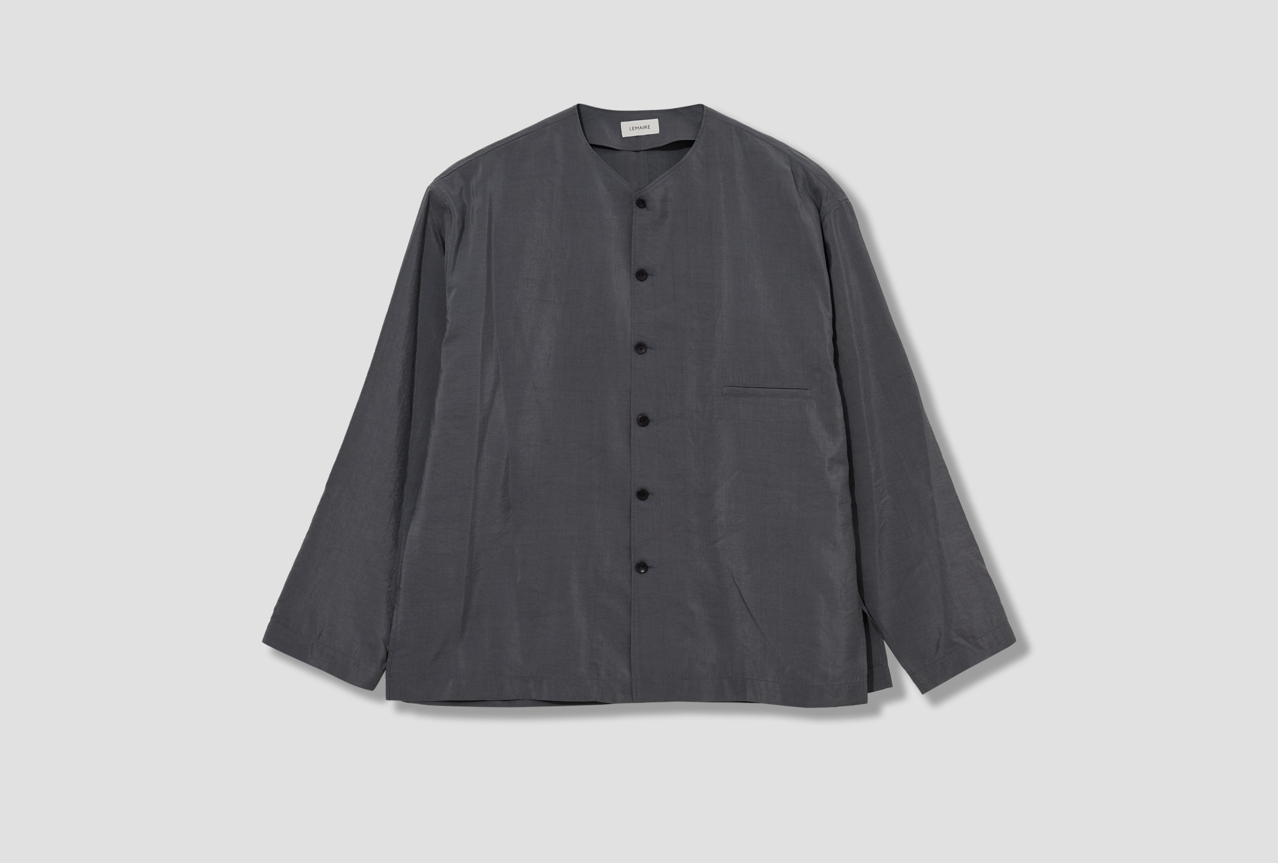 V-NECK SHIRT - DRY SILK SH1235 LF1308 Light grey