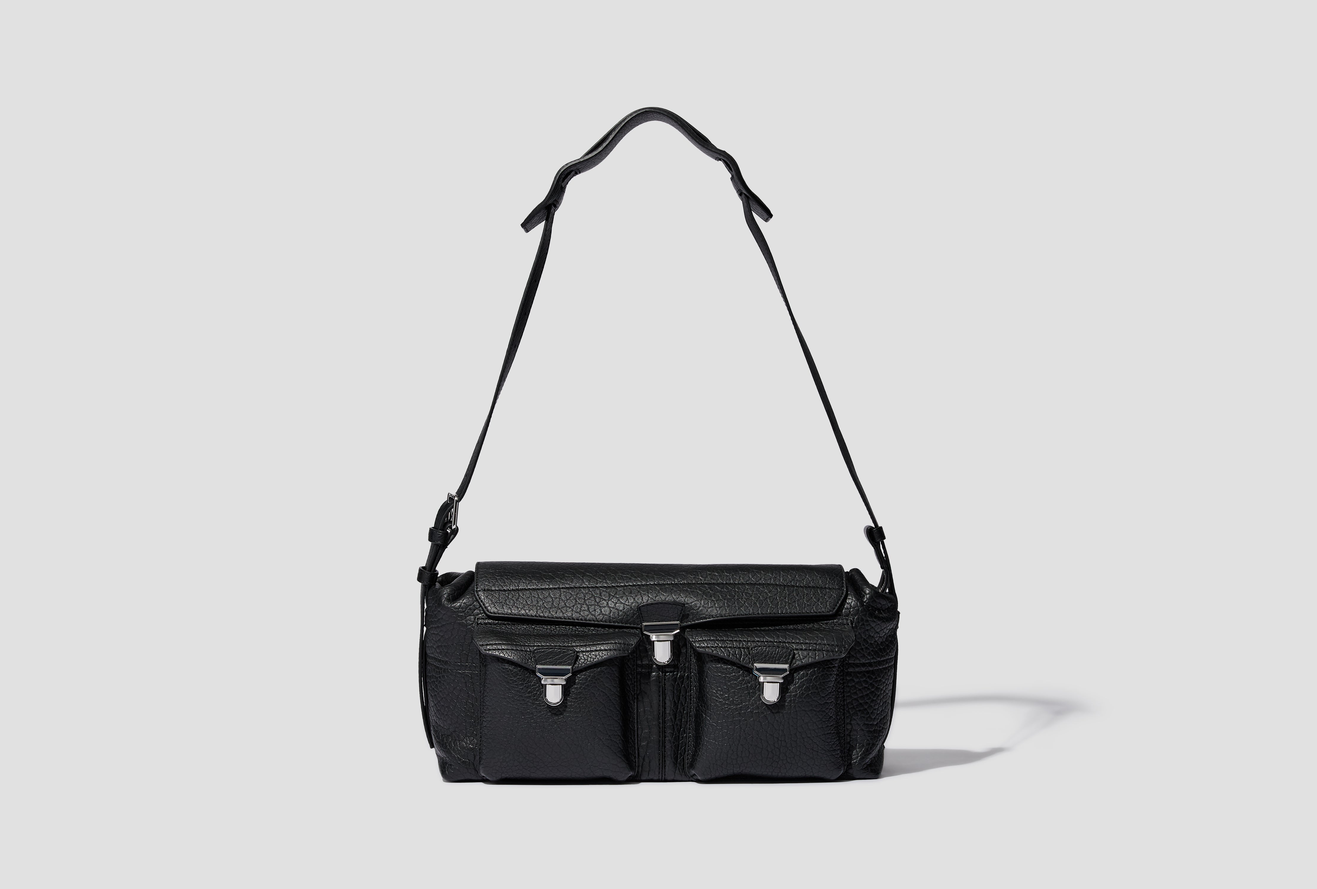 SOFT GEAR BAG - BUBBLE LAMBSKIN LEATHER BG0222 LL0191 Black