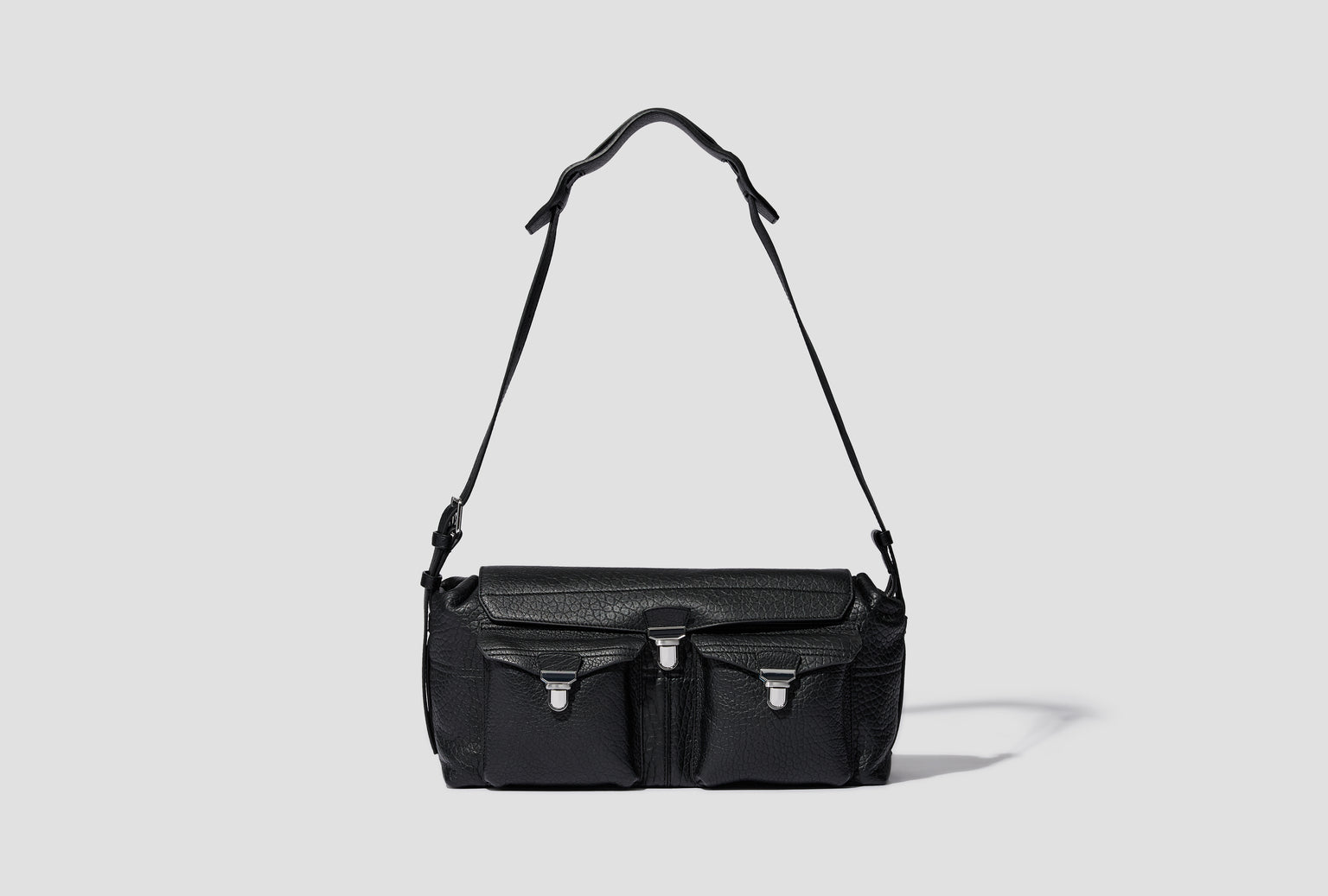 SOFT GEAR BAG - BUBBLE LAMBSKIN LEATHER BG0222 LL0191 Black