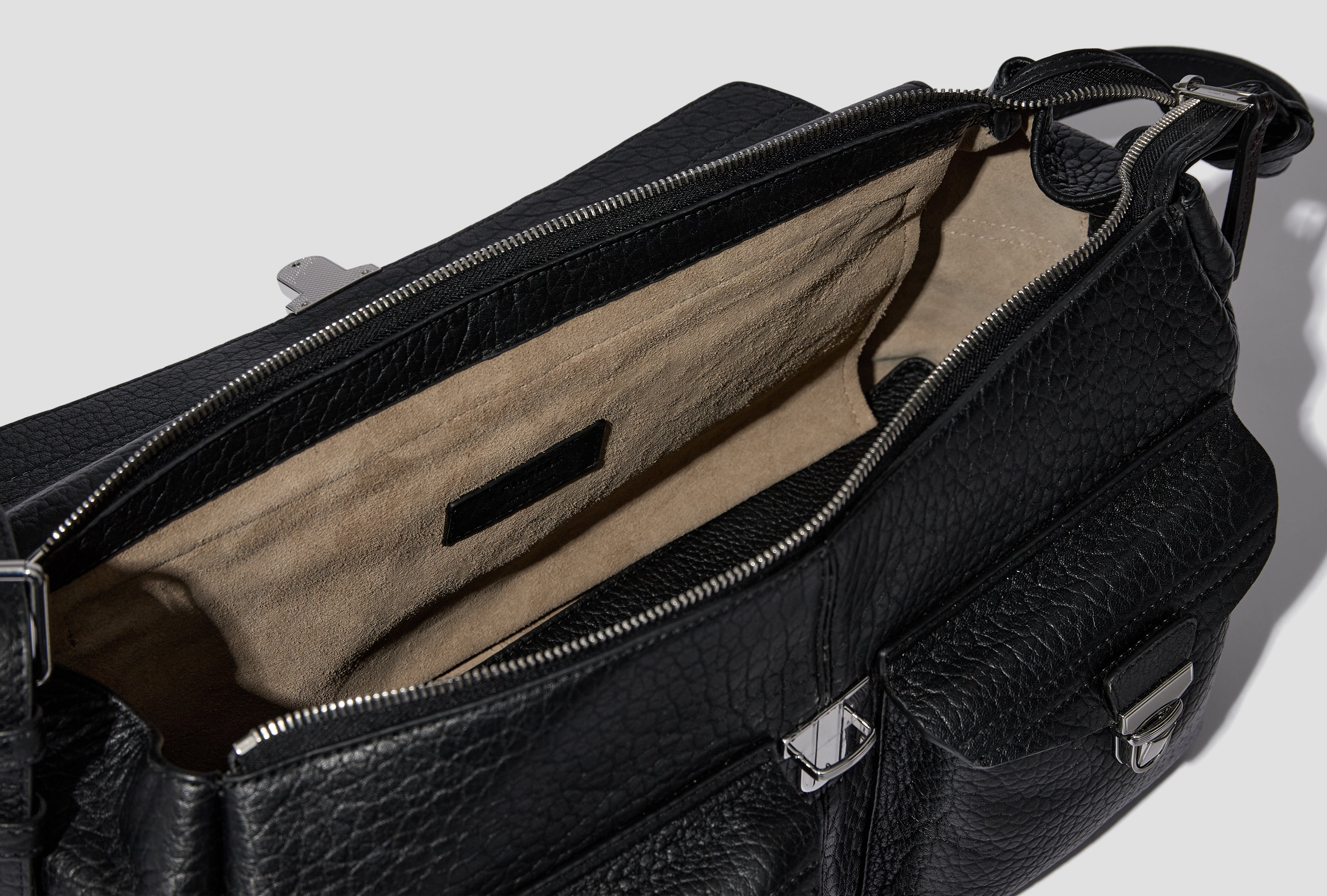 SOFT GEAR BAG - BUBBLE LAMBSKIN LEATHER BG0222 LL0191 Black