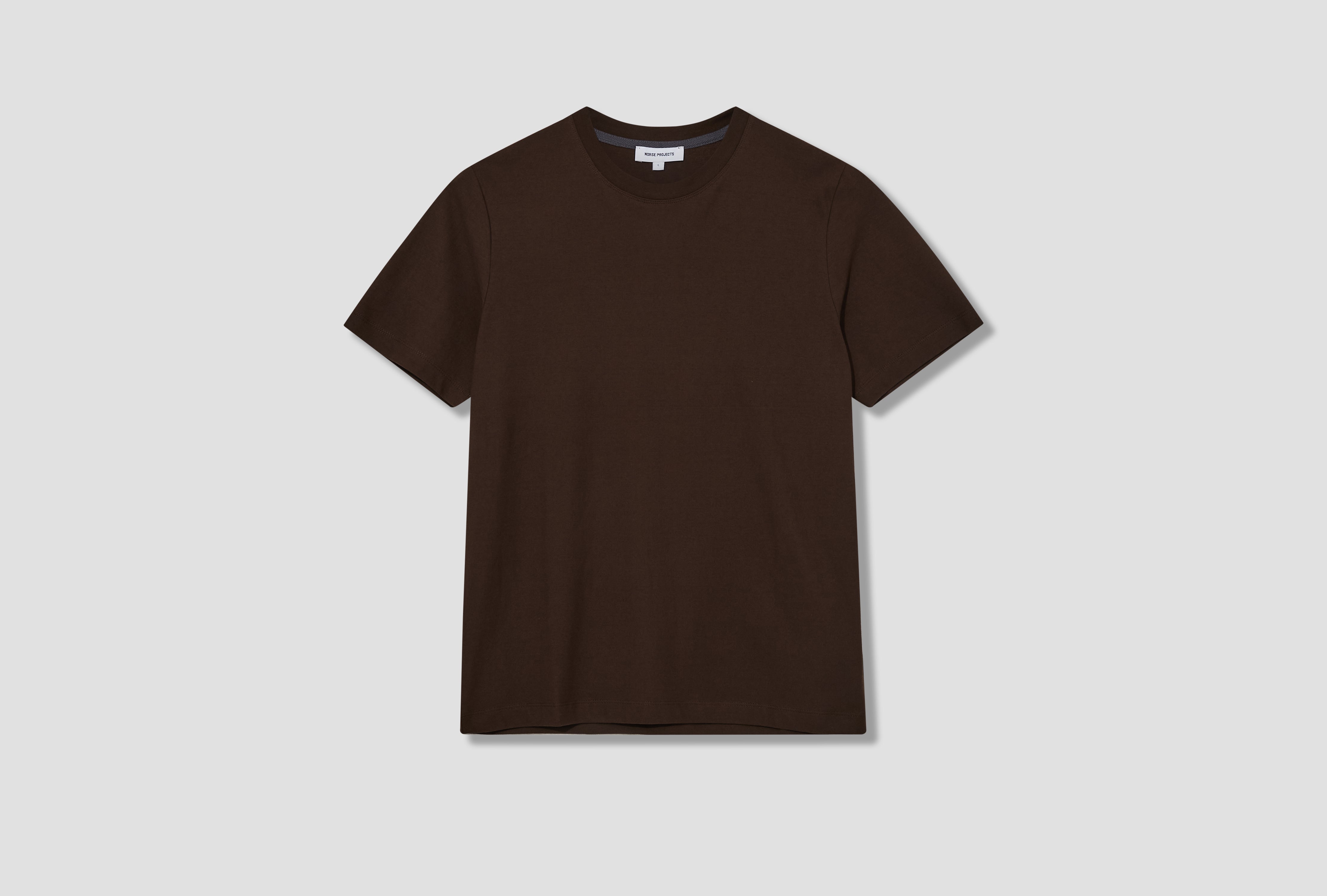 NORDBORG COTTON CREPE T-SHIRT N01-0718 Brown