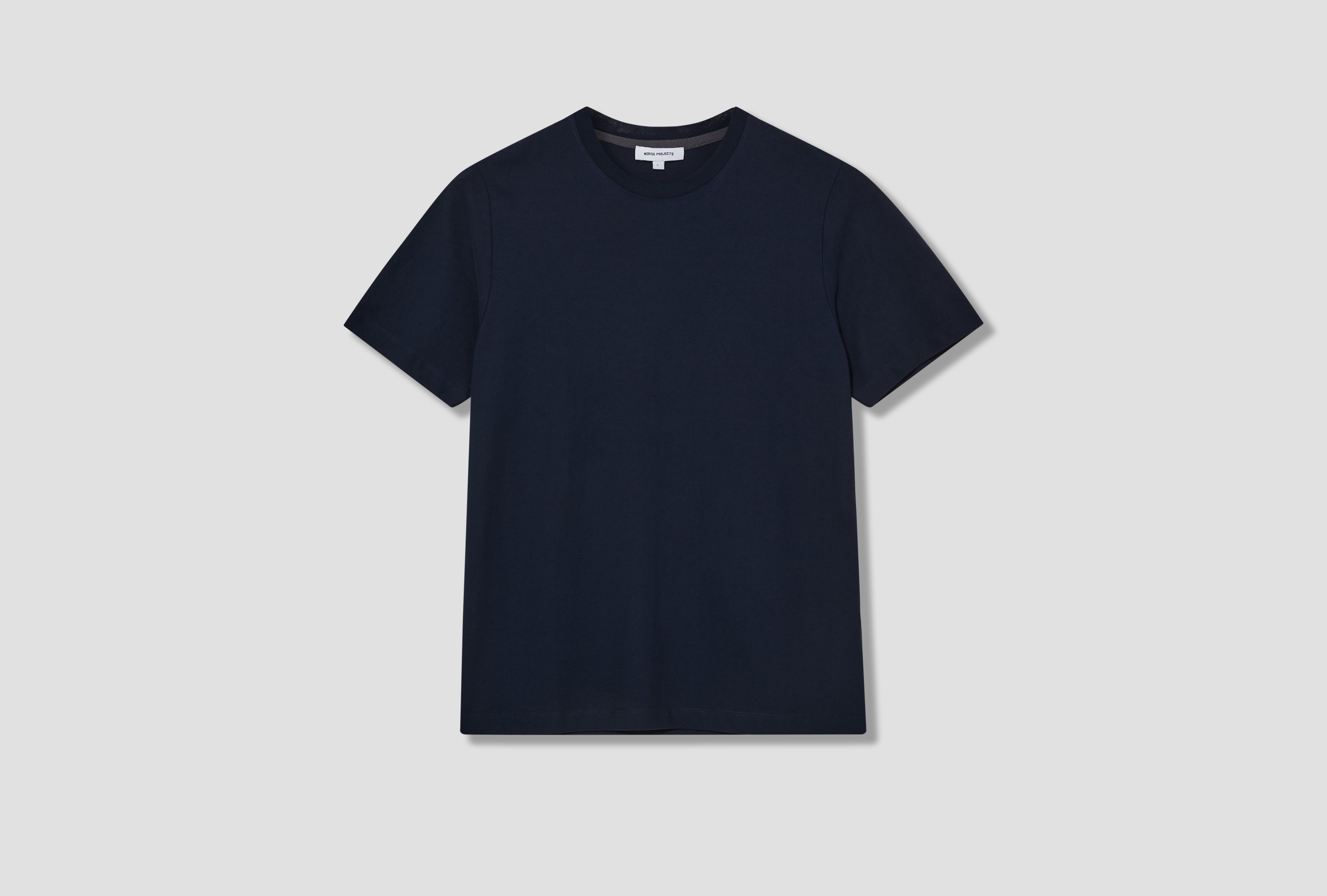 NORDBORG COTTON CREPE T-SHIRT N01-0718 Navy