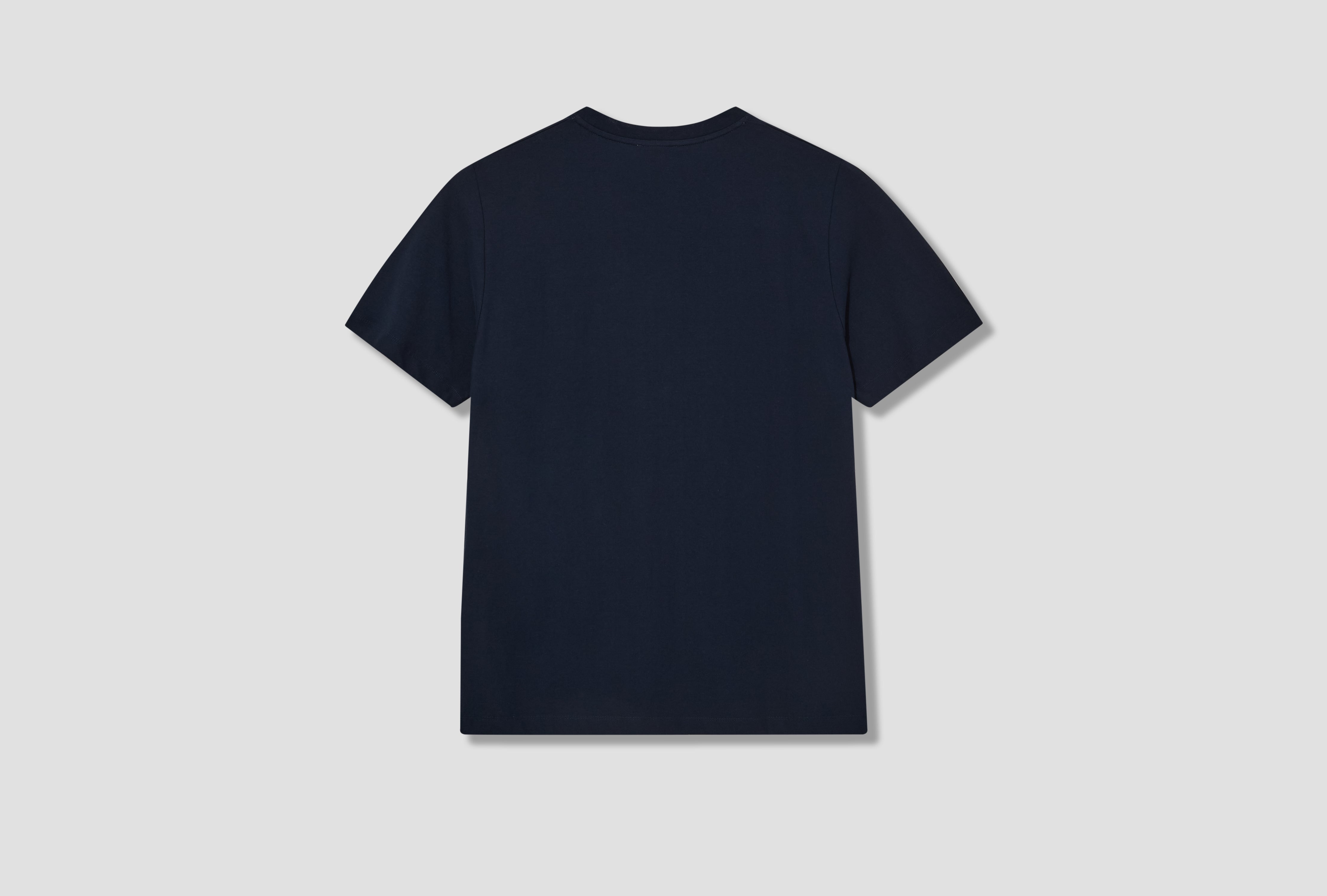 NORDBORG COTTON CREPE T-SHIRT N01-0718 Navy