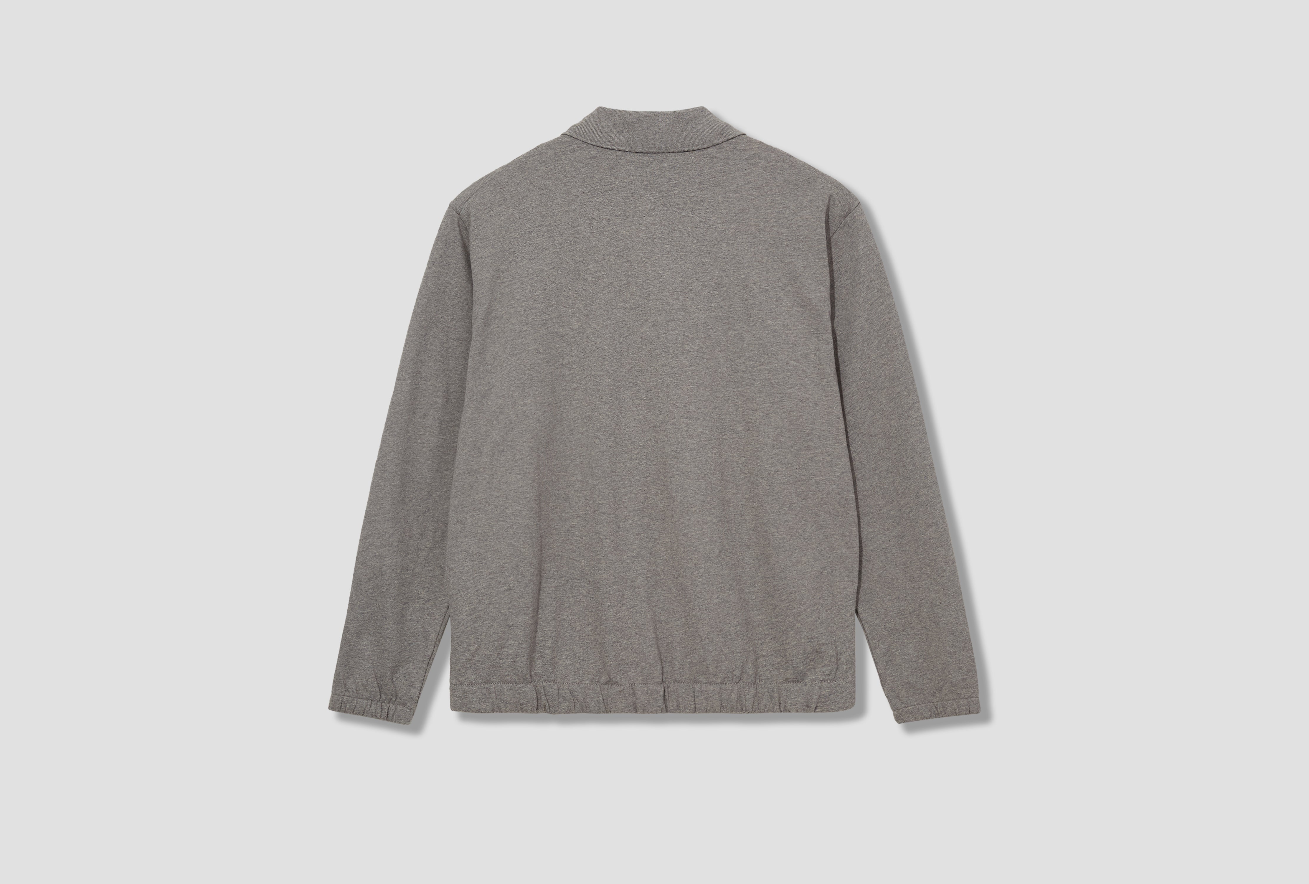SYLANE RELAXED LIGHT PILE JERSEY POLO N20-1399 Light grey