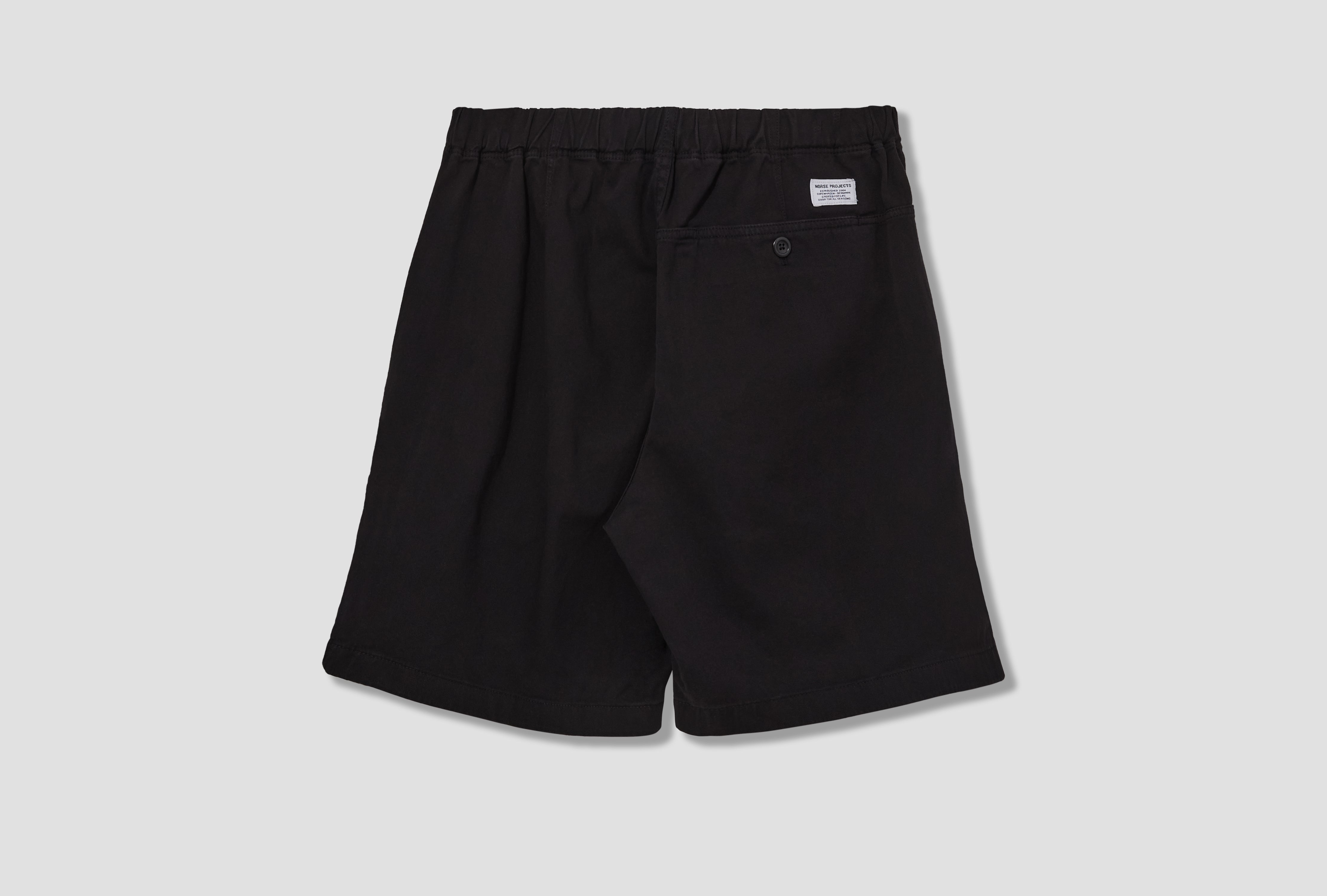 TRYSIL REGULAR ORGANIC STRETCH TWILL SHORT N35-0627 Black