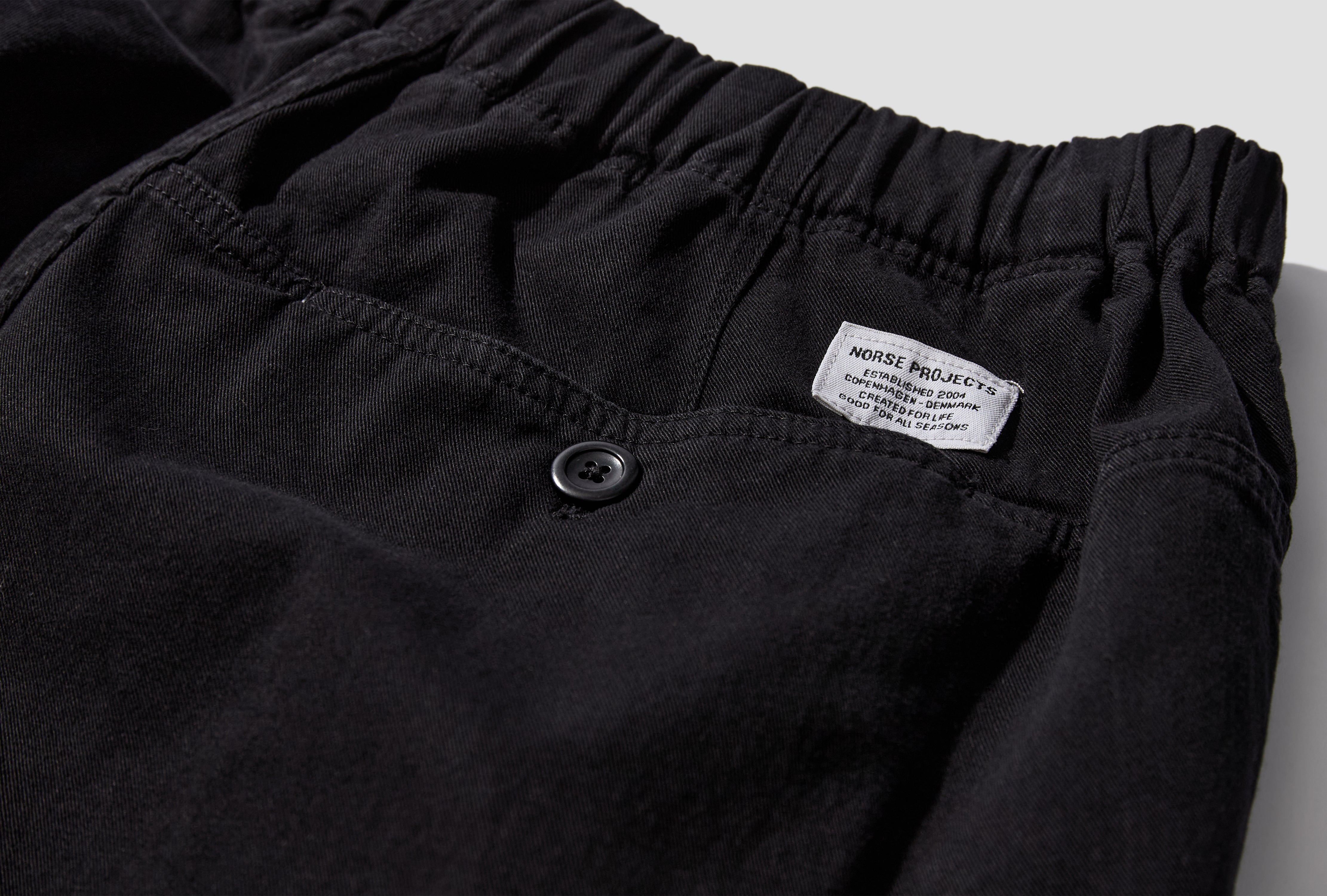 TRYSIL REGULAR ORGANIC STRETCH TWILL SHORT N35-0627 Black
