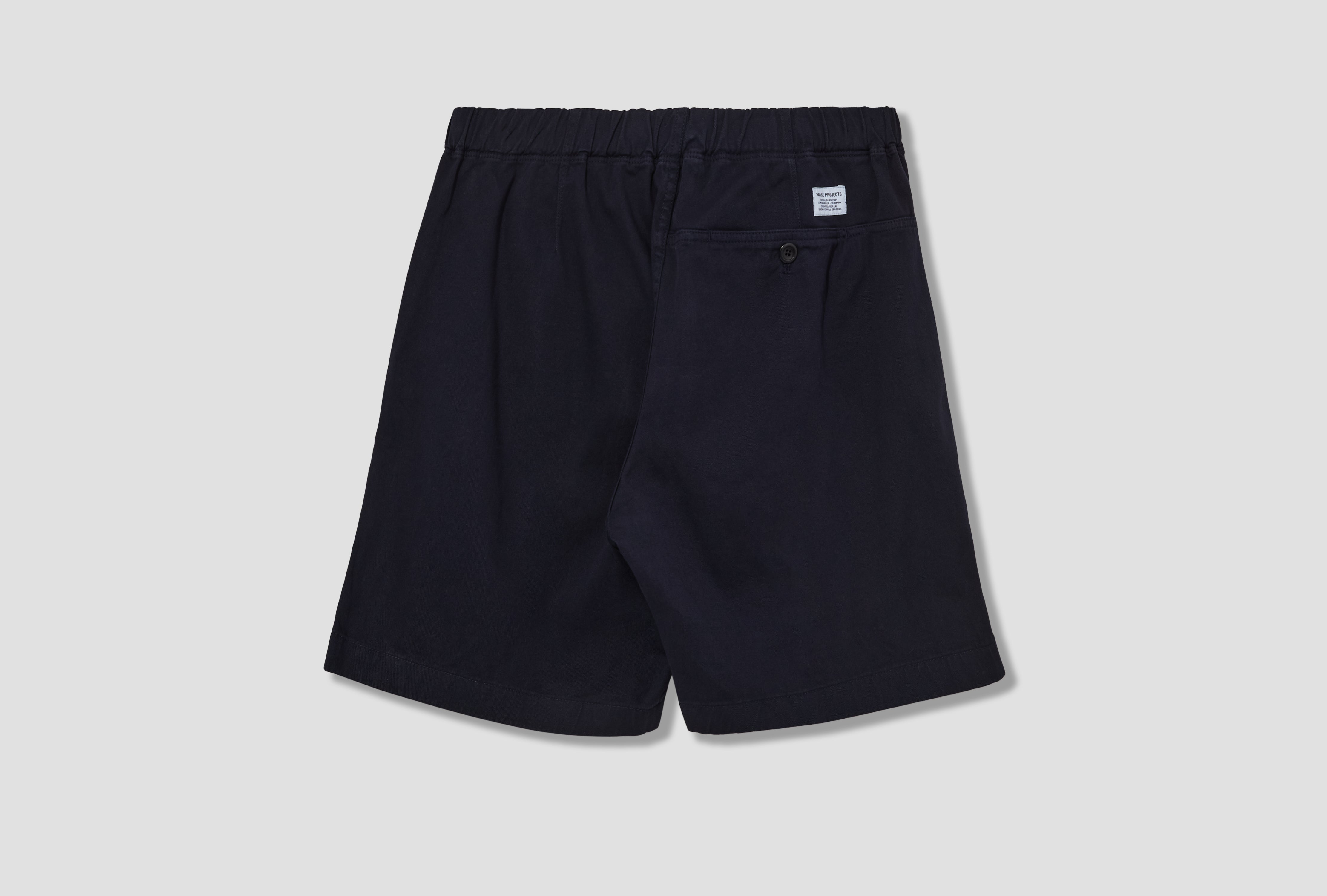 TRYSIL REGULAR ORGANIC STRETCH TWILL SHORT N35-0627 Navy