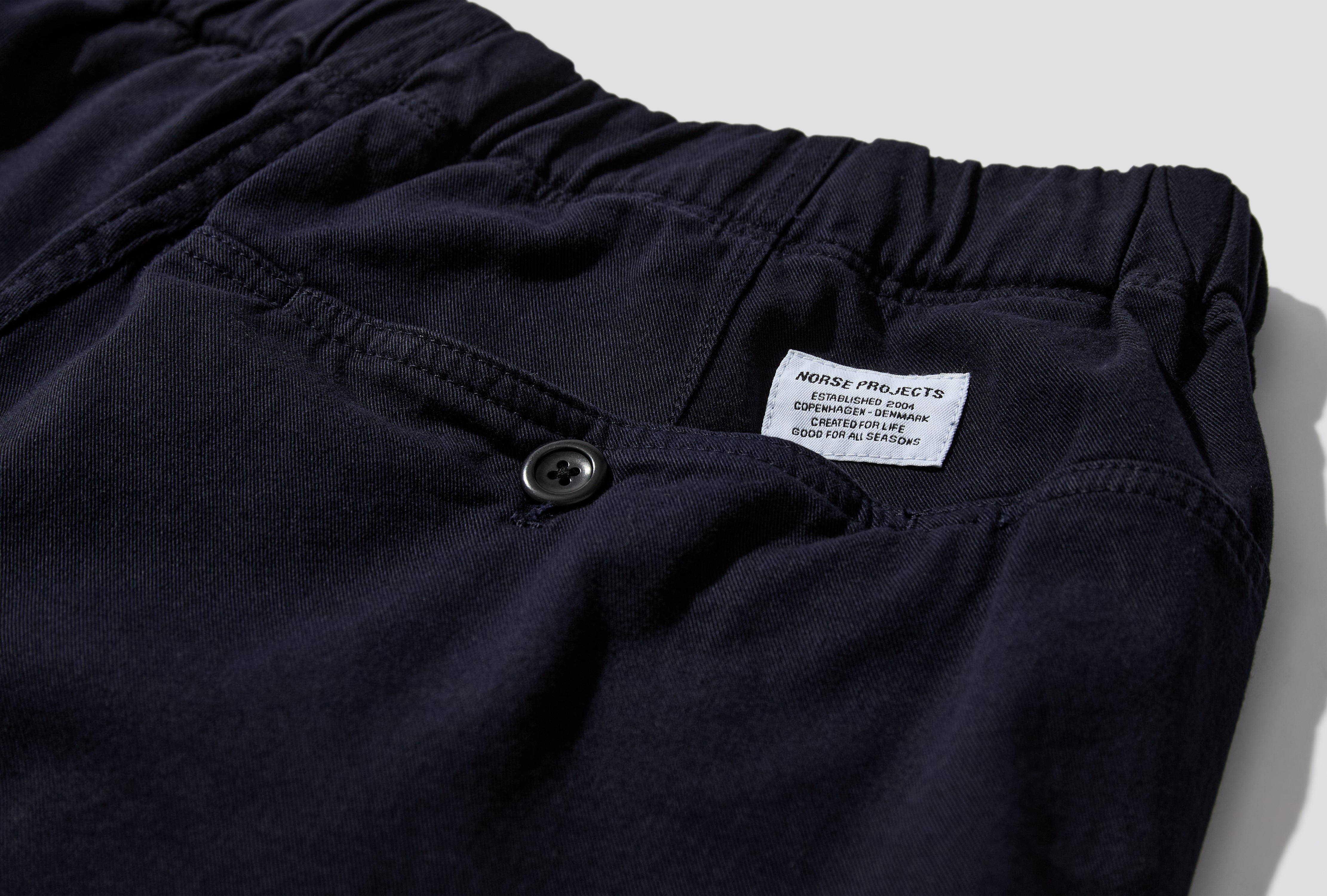 TRYSIL REGULAR ORGANIC STRETCH TWILL SHORT N35-0627 Navy