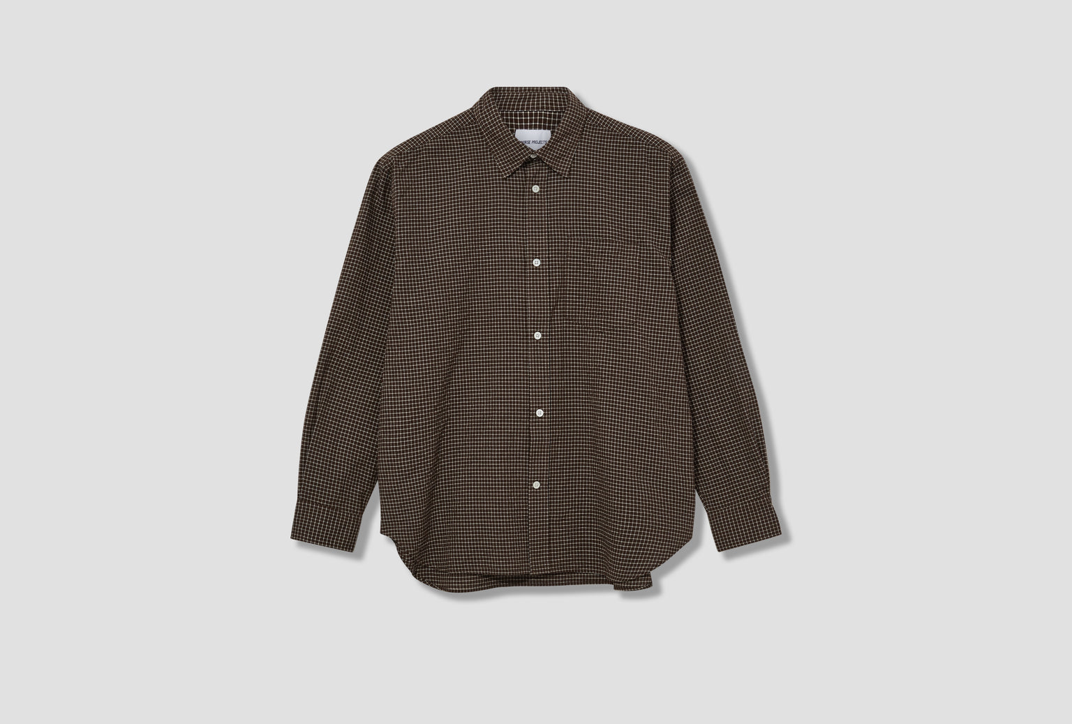 ESPEVIK CHECK OVERSIZED SHIRT N40-0889 Brown